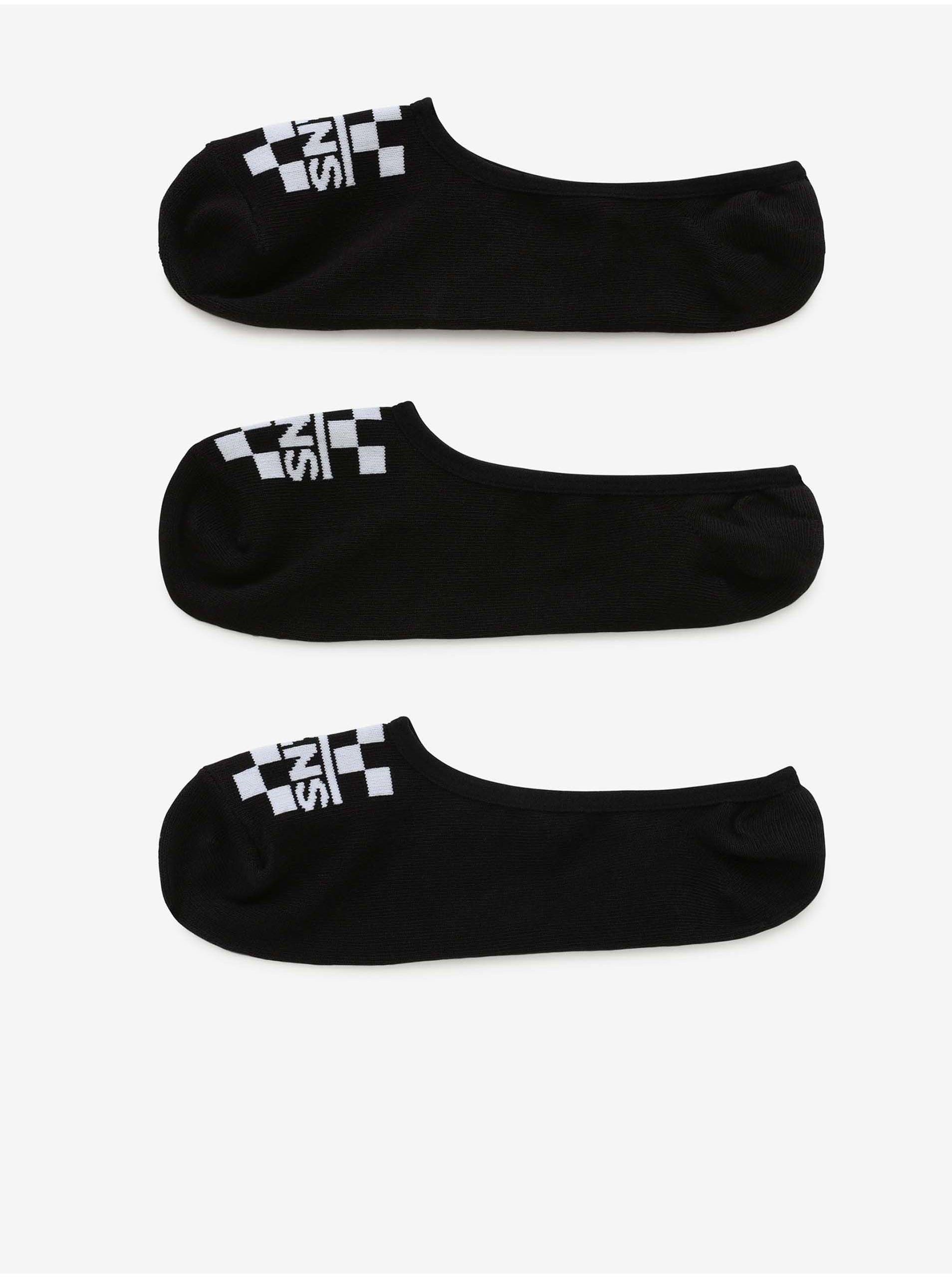 Levně Sada tří vzorovaných nízkých ponožek VANS