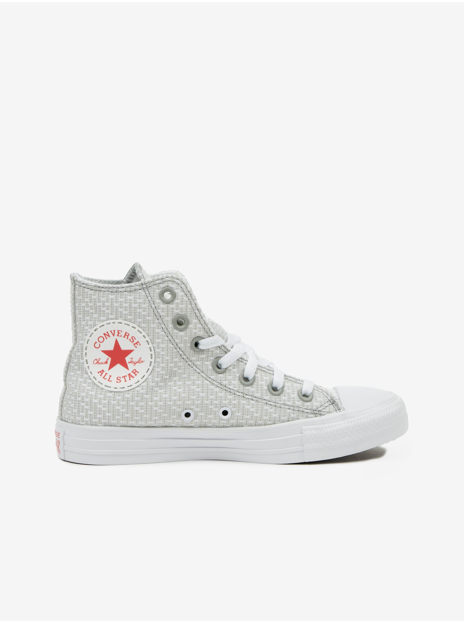 Levně Světle šedé dámské kotníkové tenisky Converse Reverse Stitched