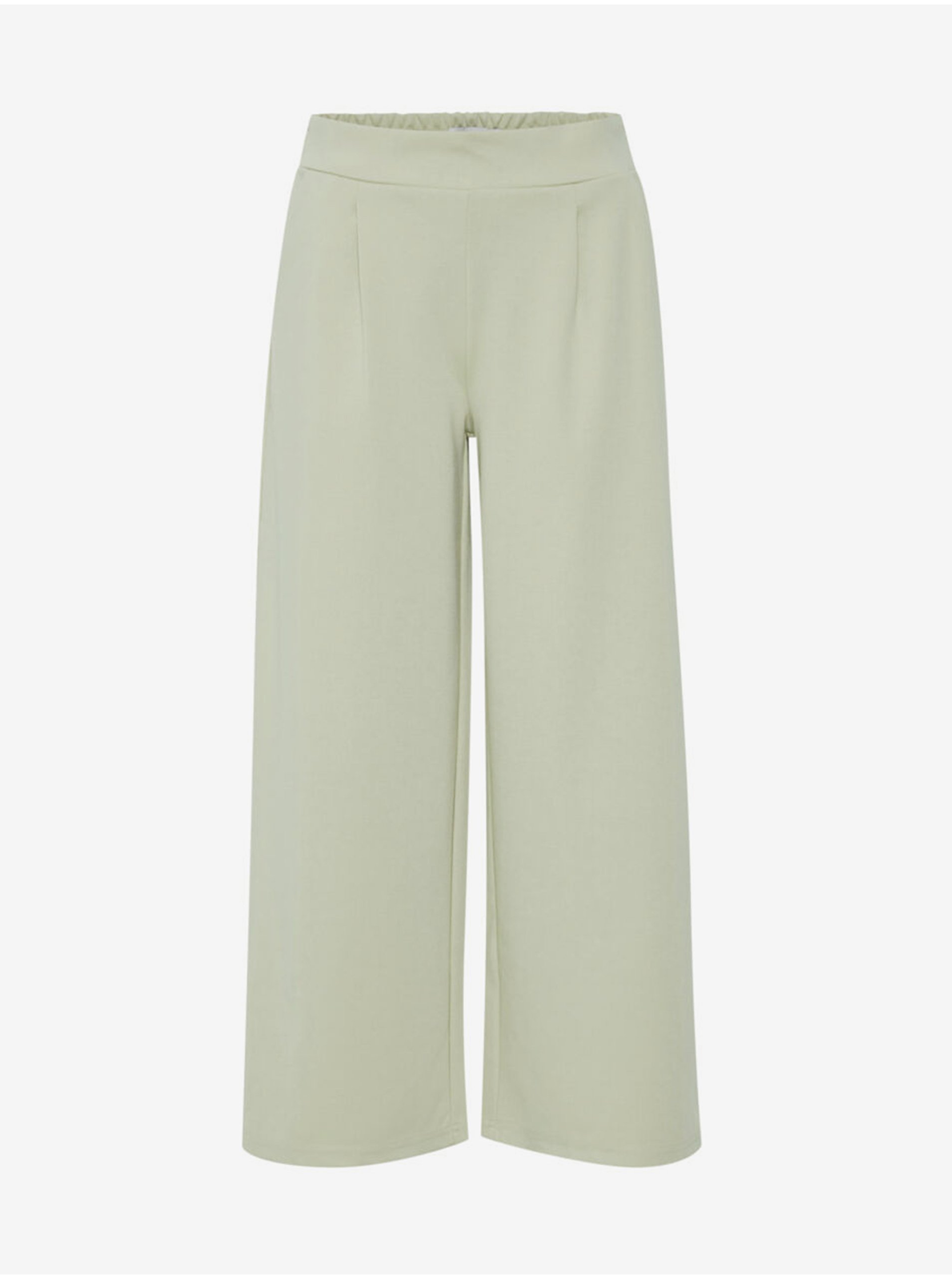 E-shop Světle zelené dámské zkrácené kalhoty ICHI