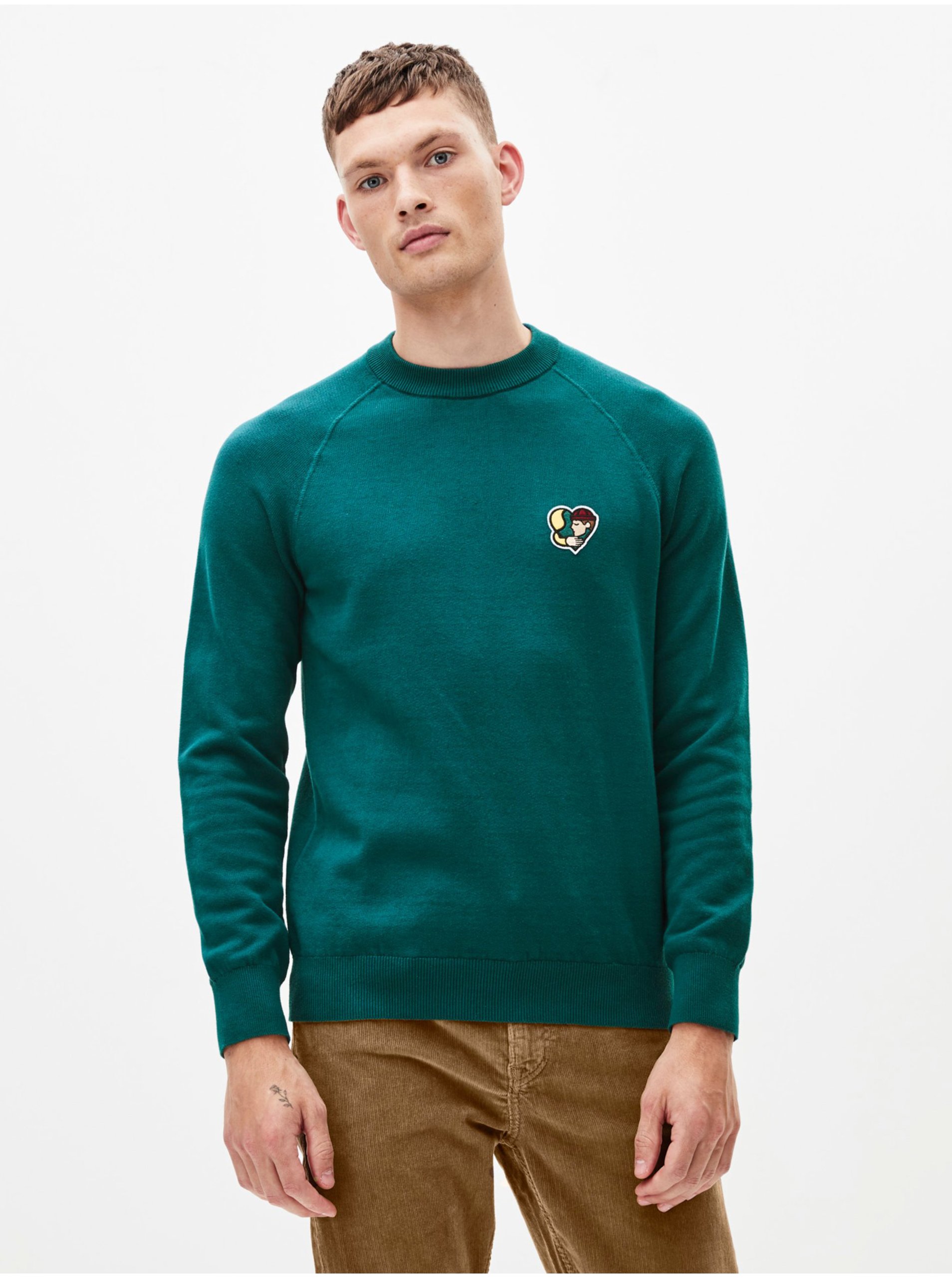 E-shop Tmavě zelený pánský svetr Celio Peraglan