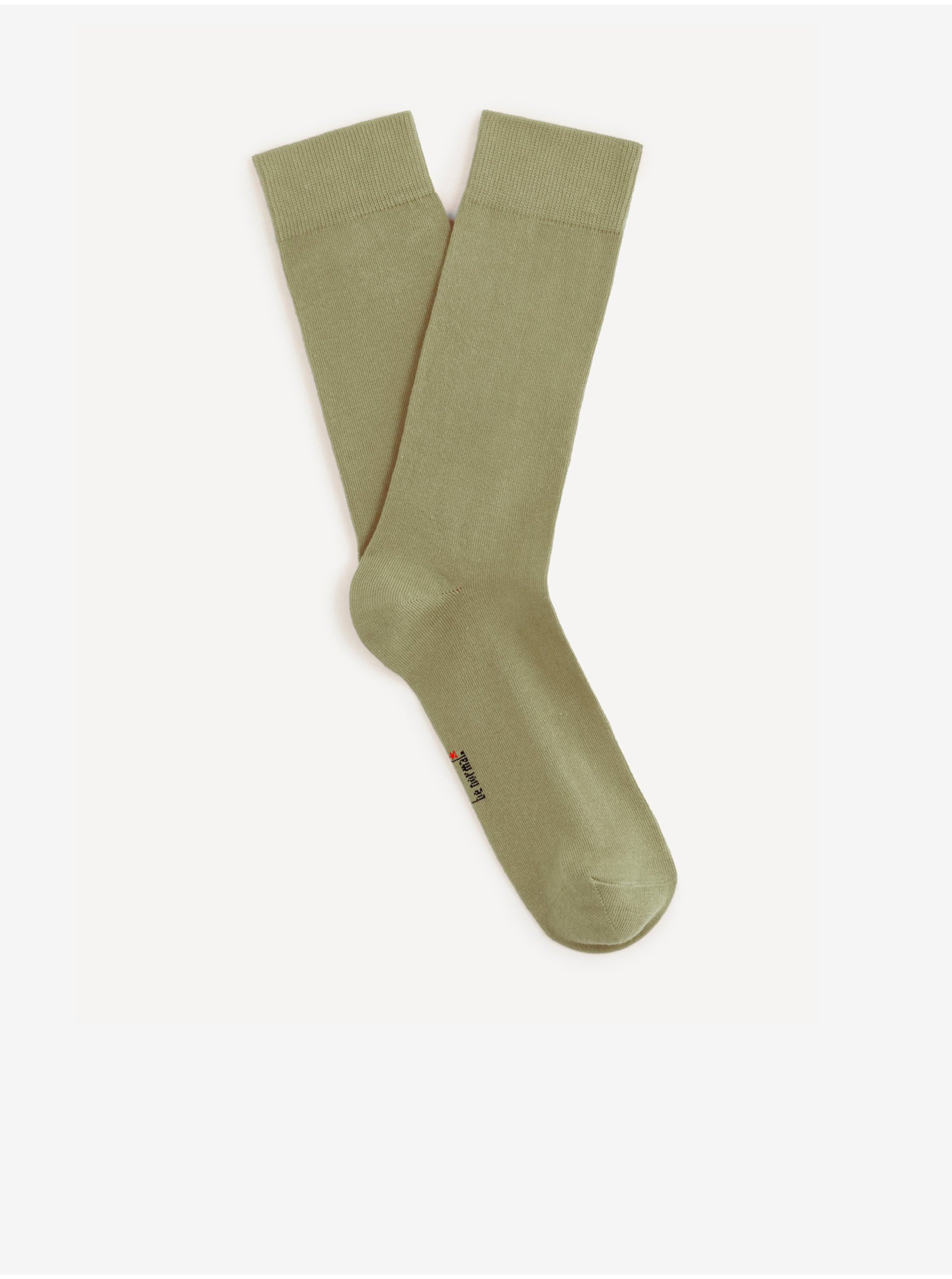 Levně Khaki pánské ponožky Celio
