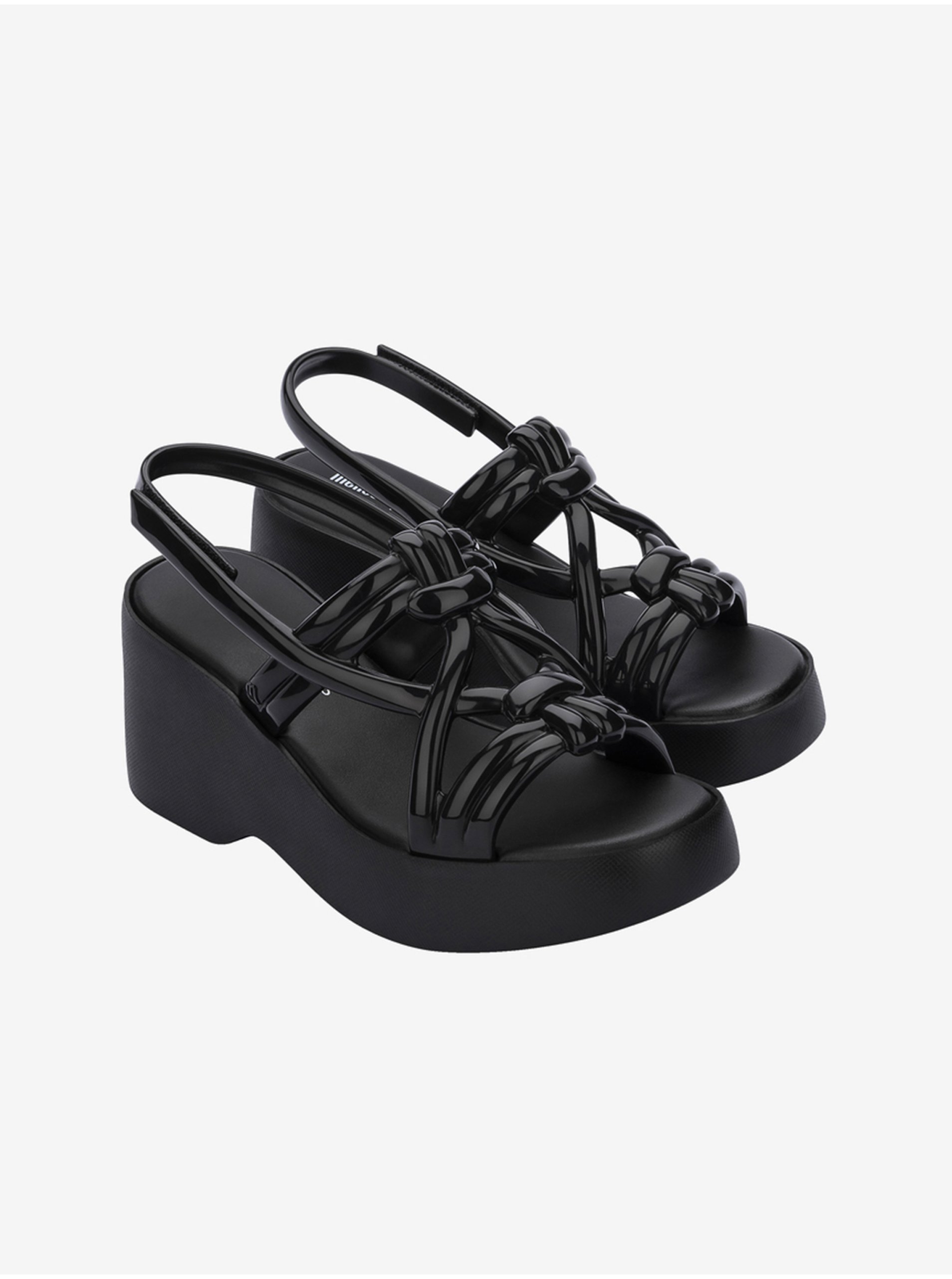 E-shop Čierne dámske sandále na opätku Melissa
