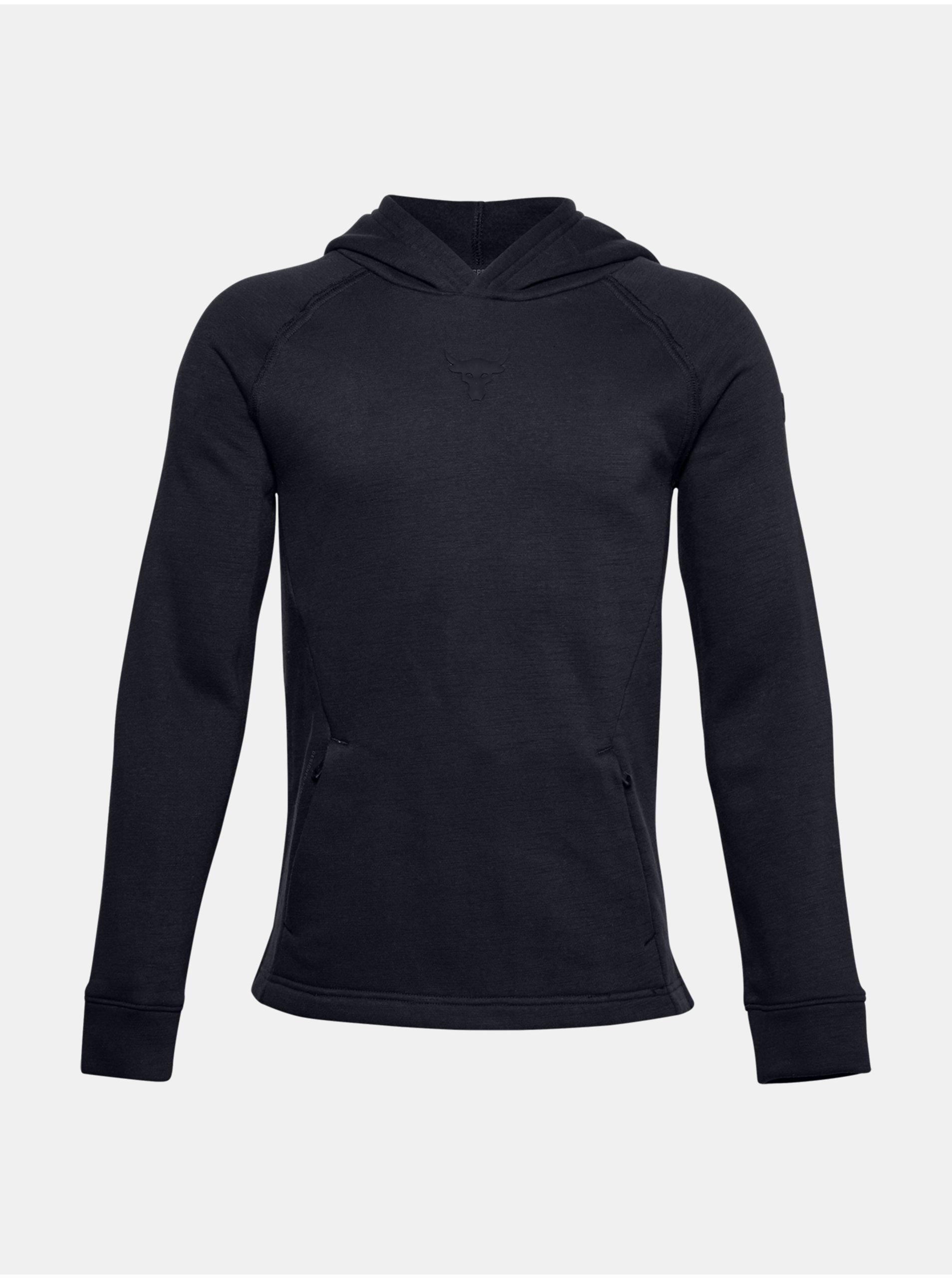 Levně Černá klučičí mikina Under Armour PJT ROCK CC FLEECE HOODIE