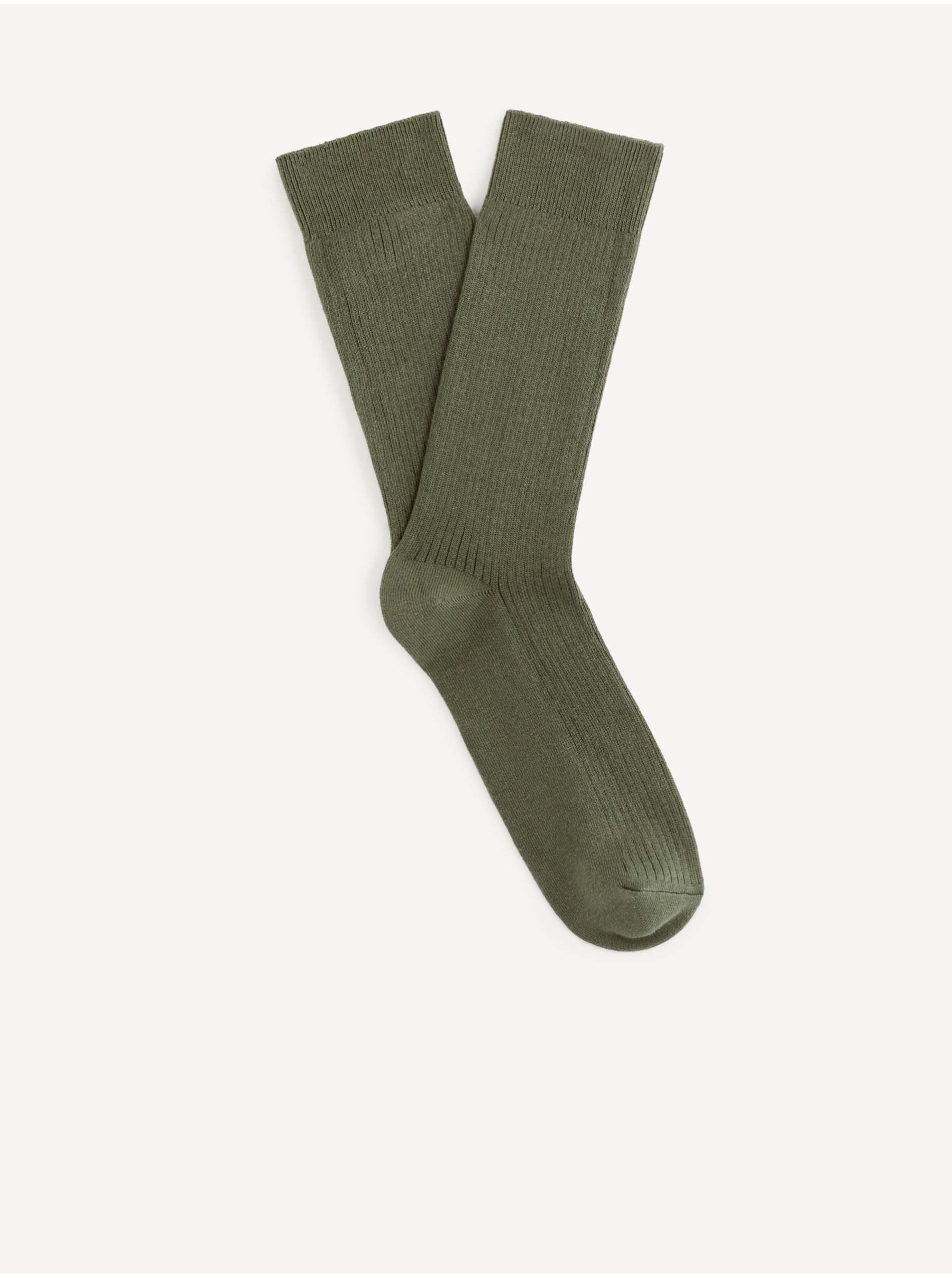 Levně Zelené pánské ponožky Celio Riqlo