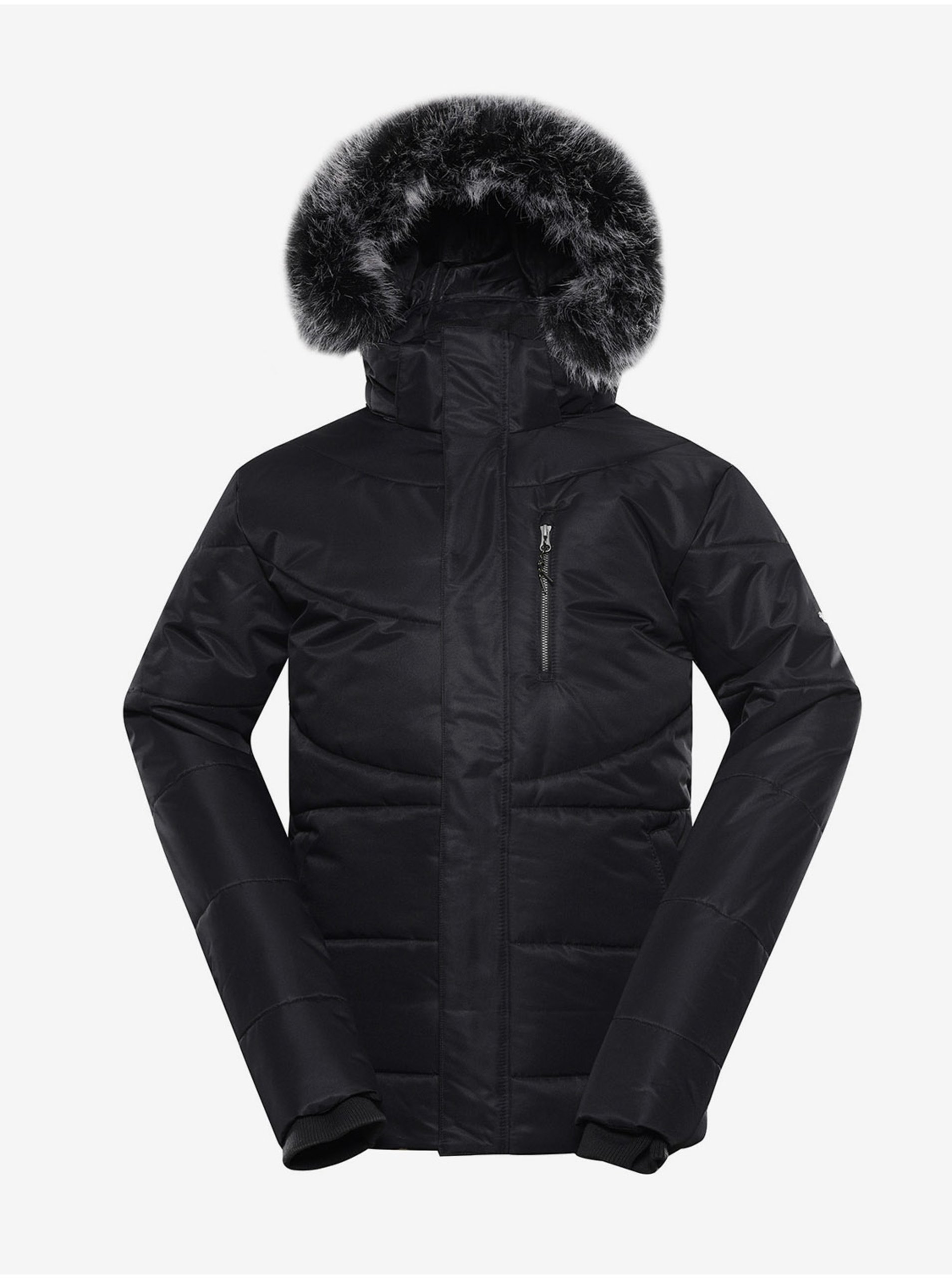Levně Černá pánská zimní bunda s kapucí Alpine Pro GABRIELL 5