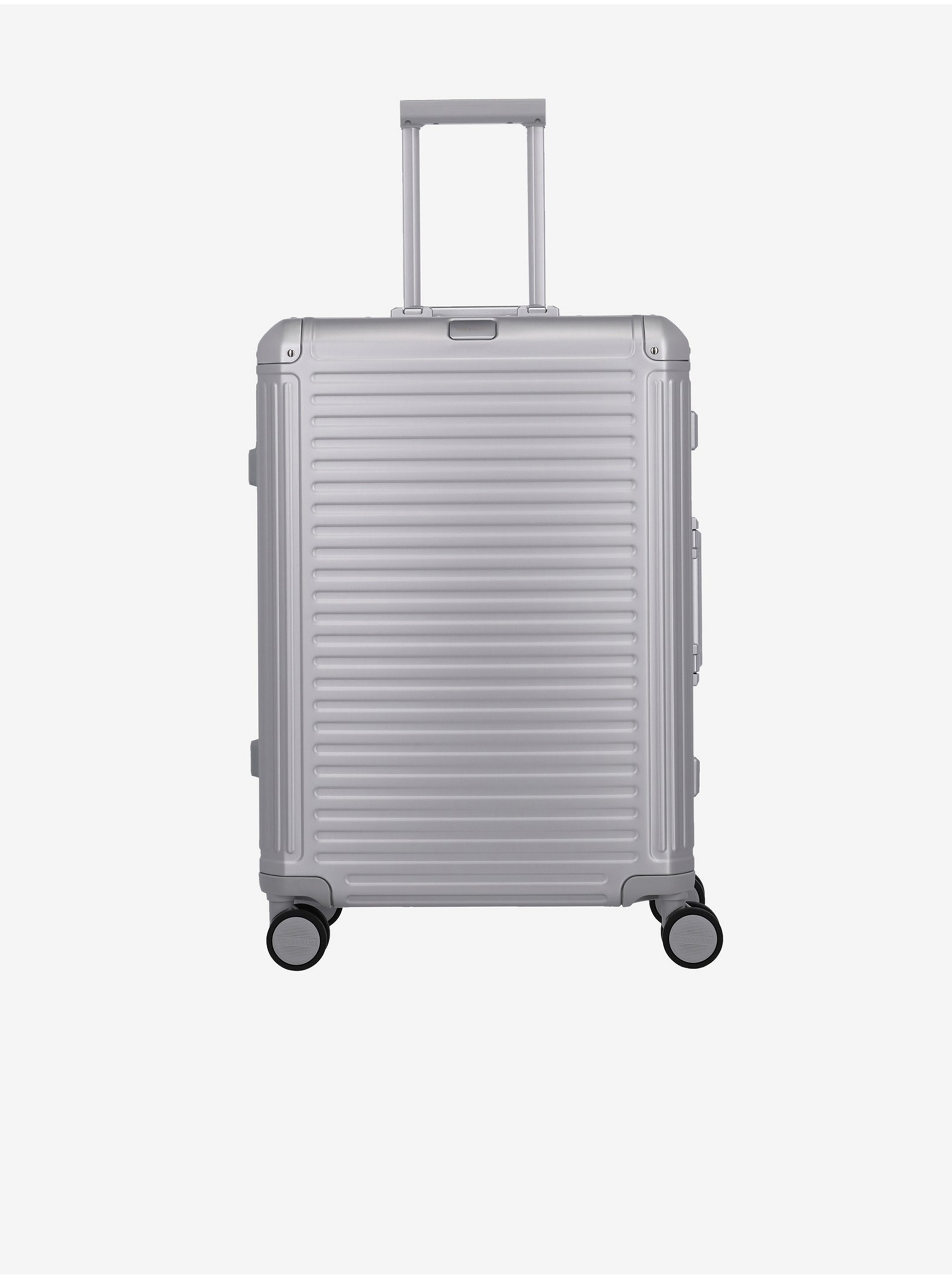Levně Cestovní kufr ve stříbrné barvě Travelite Next 4w M