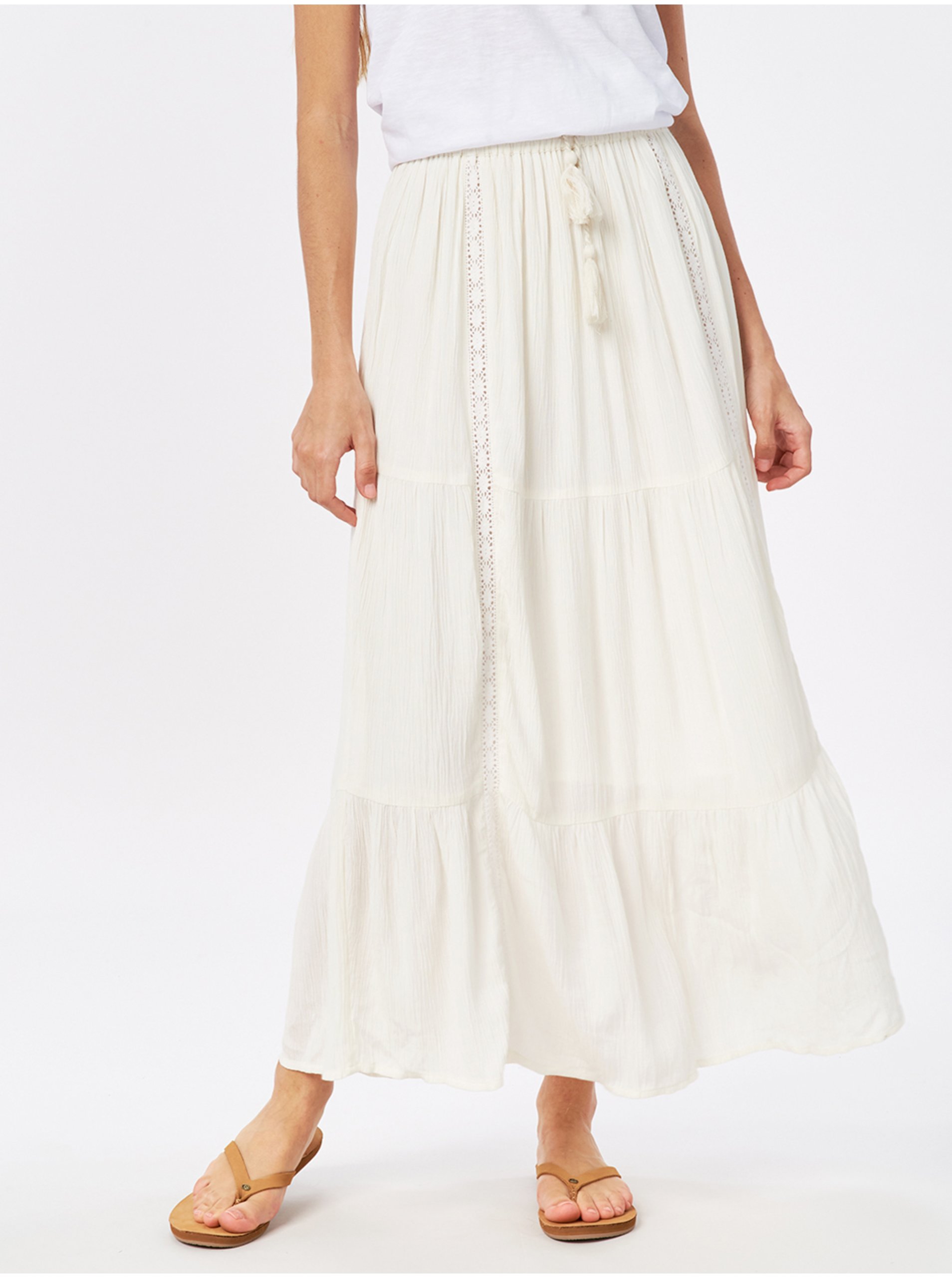 E-shop Krémová dámská dlouhá sukně Rip Curl