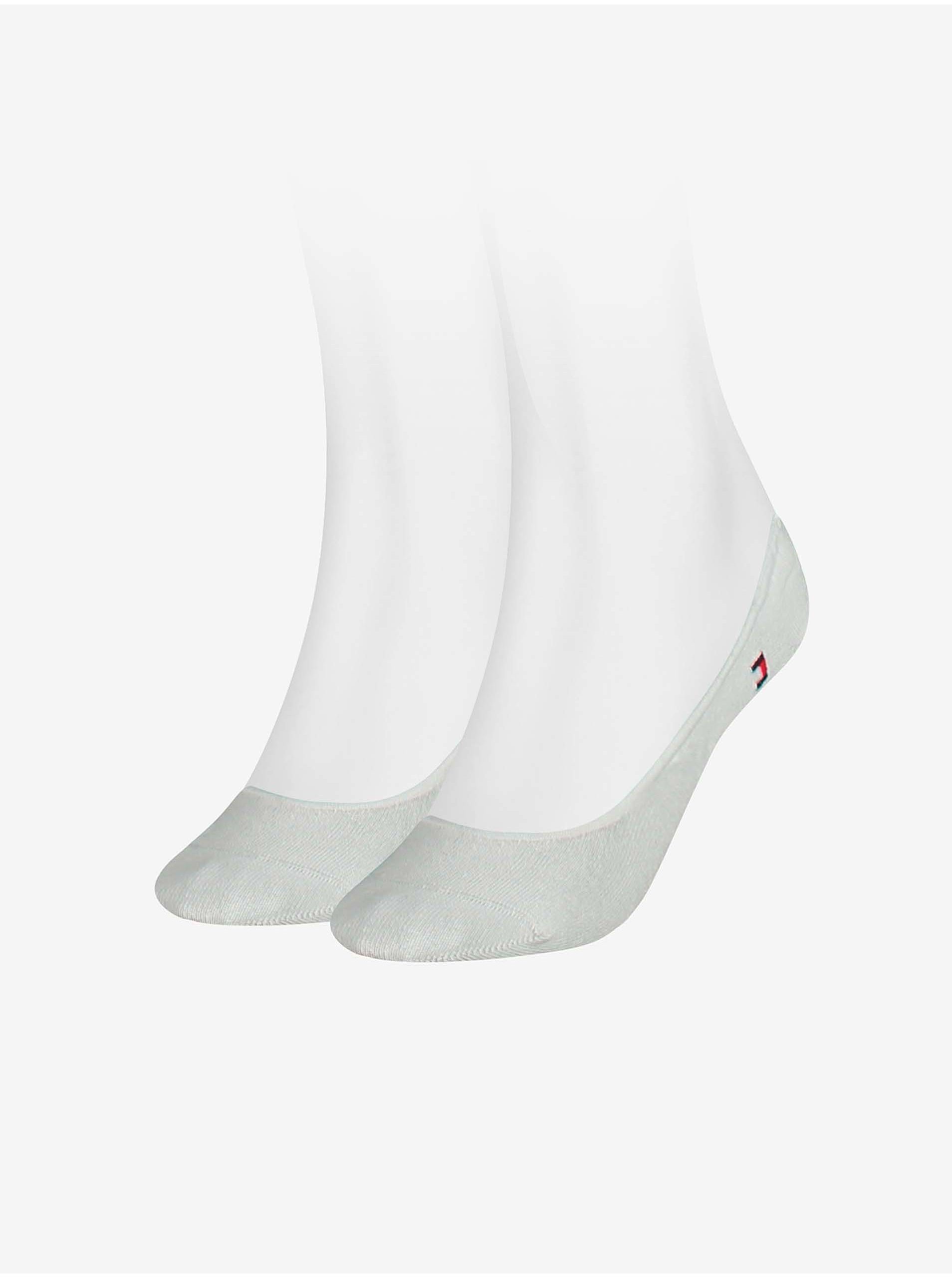 Levně Sada dvou párů dámských ponožek v bílé barvě Tommy Hilfiger Underwear