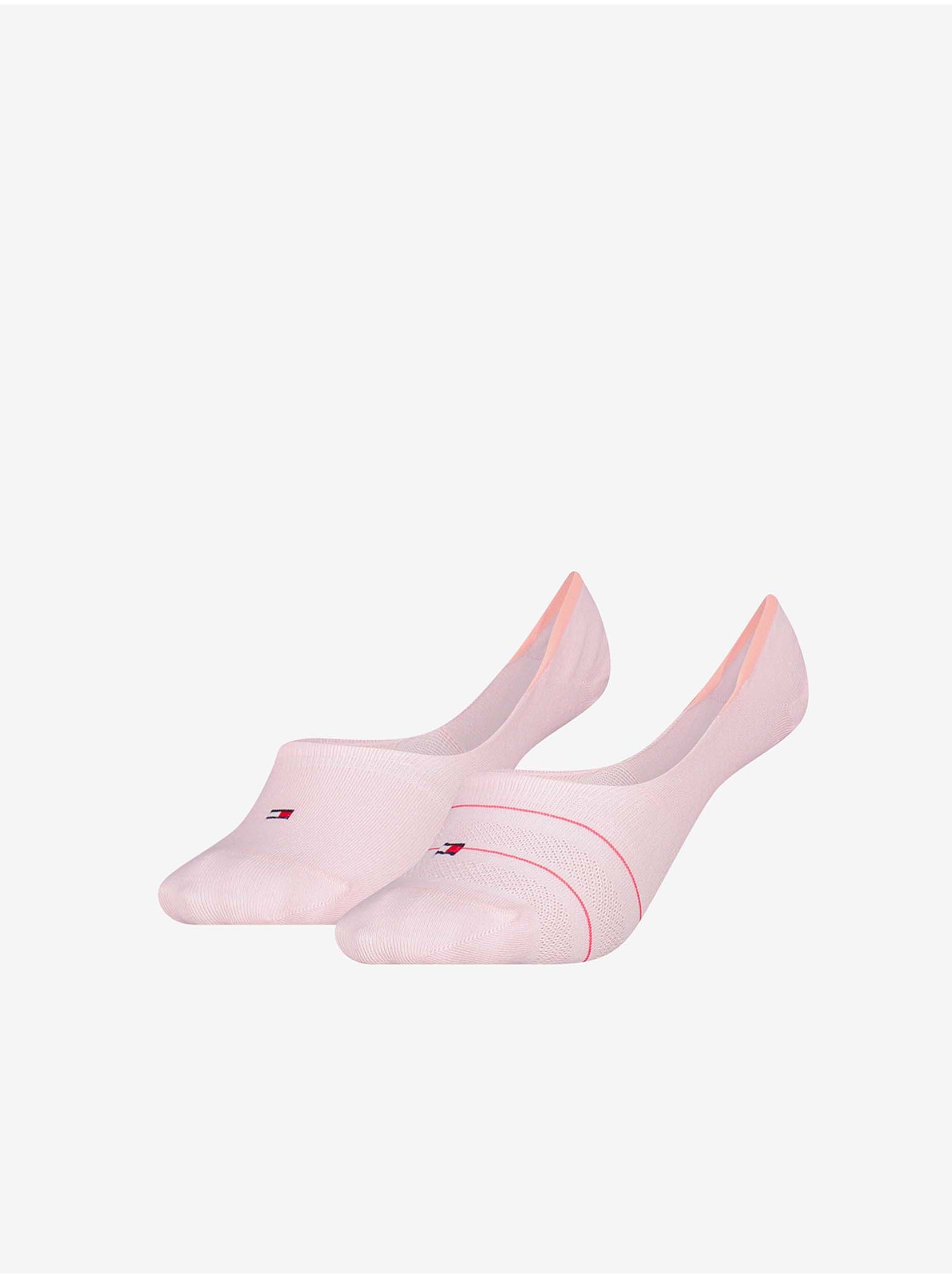 Lacno Sada dvoch párov dámskych ponožiek v ružovej farbe Tommy Hilfiger Underwear