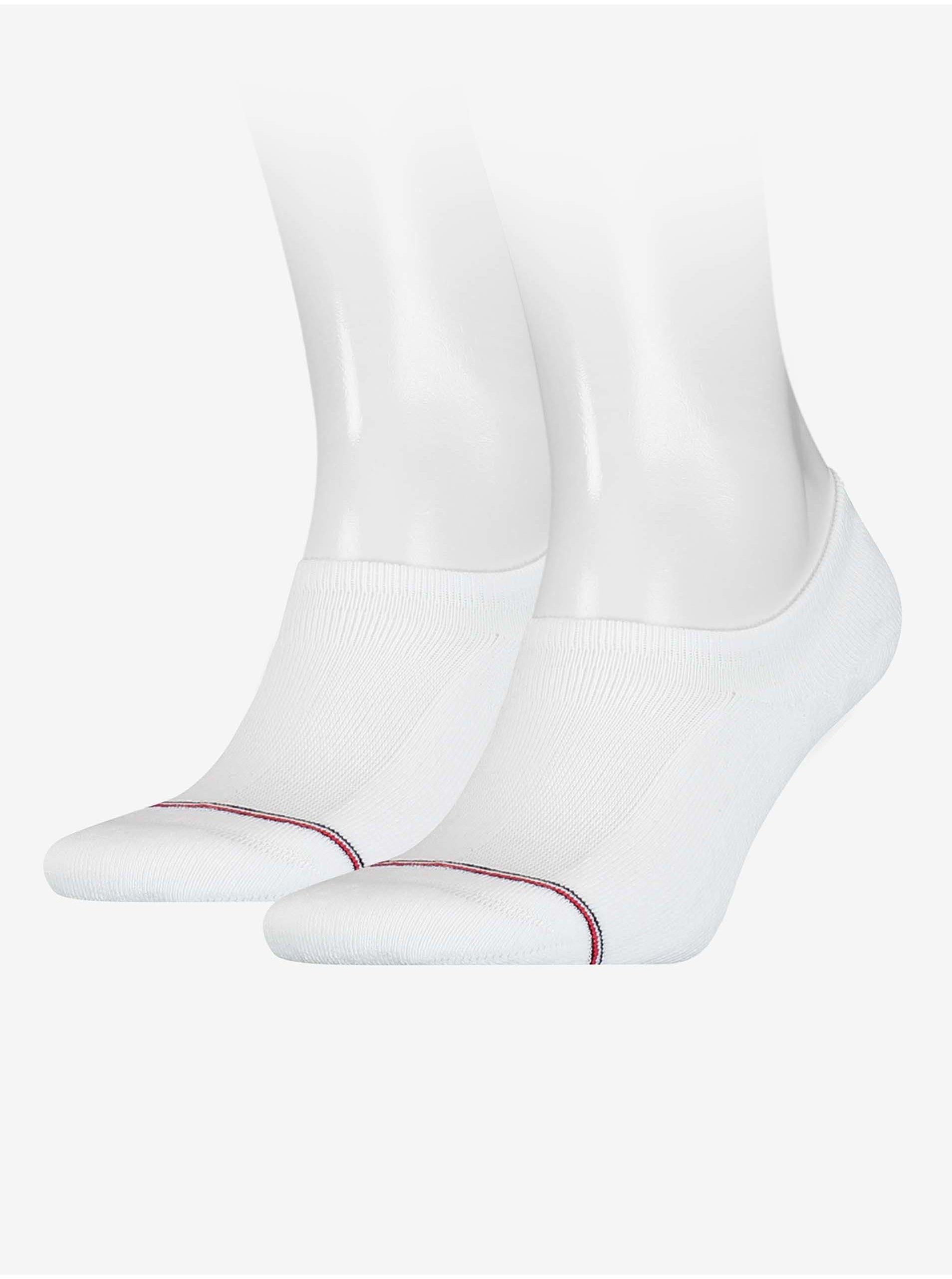 Levně Sada dvou párů pánských ponožek v bílé barvě Tommy Hilfiger Underwear