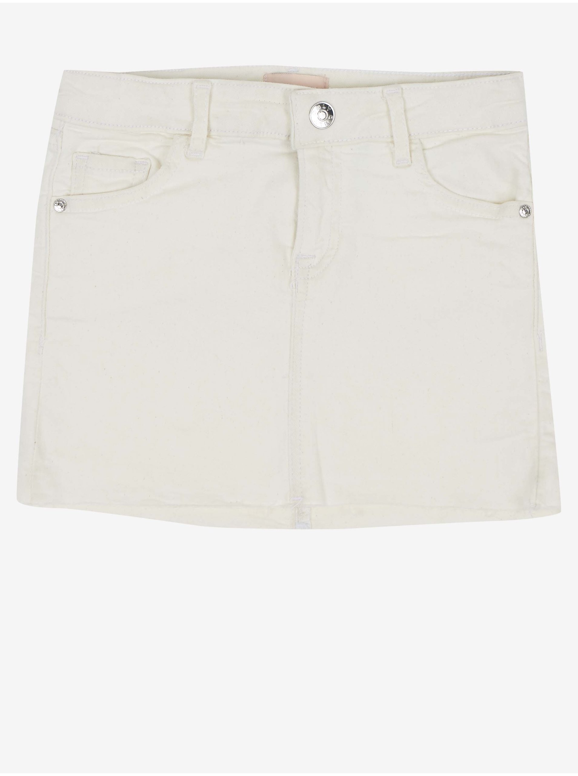 E-shop Krémová holčičí džínová sukně ONLY Amazing