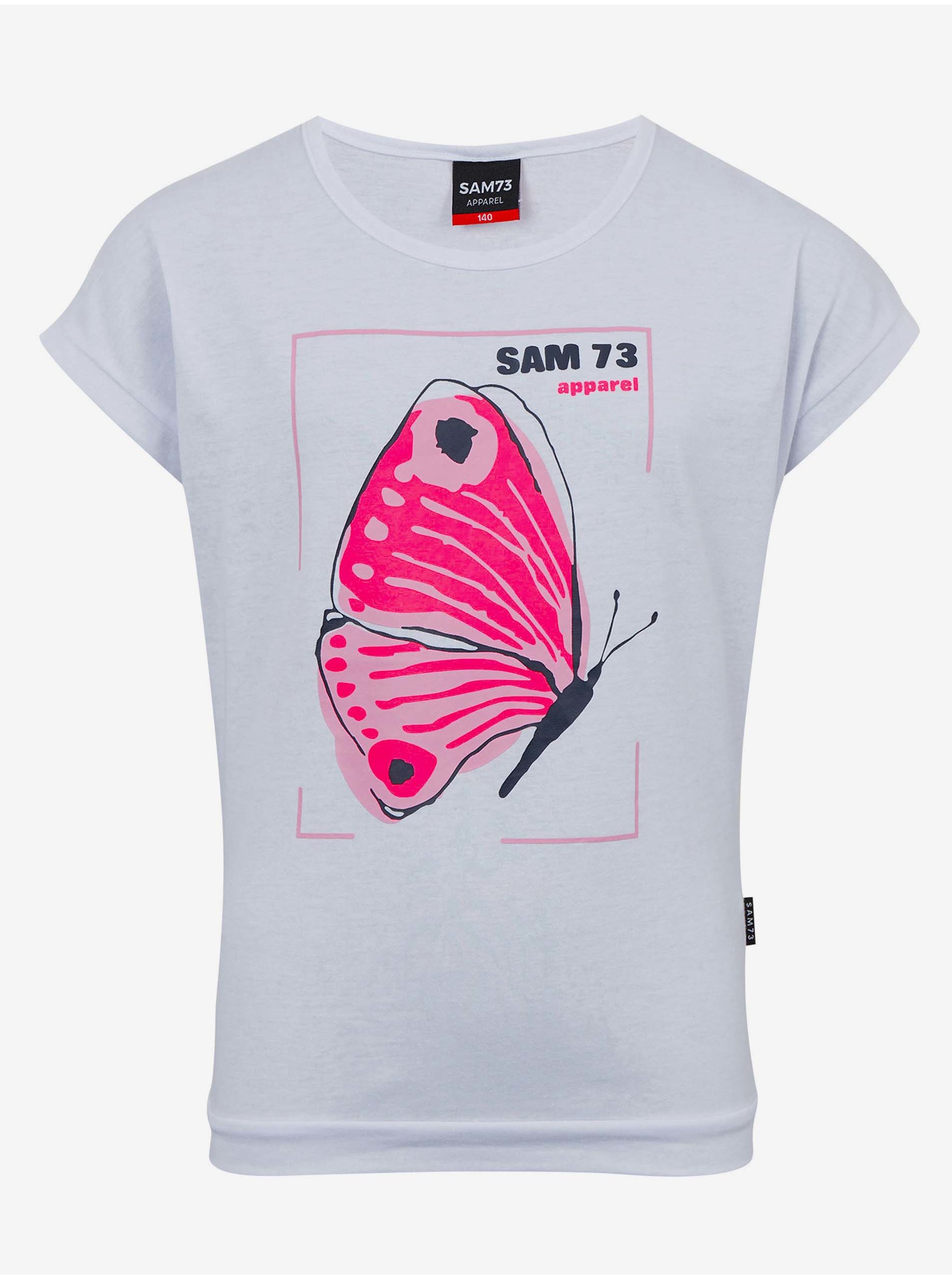 Levně Bílé dívčí tričko SAM 73 Averie