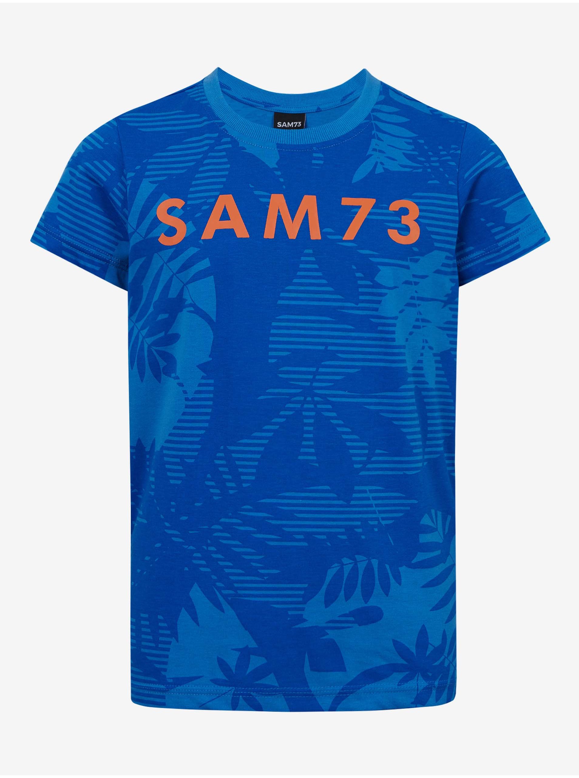 Levně Modré chlapecké vzorované tričko SAM 73 Theodore