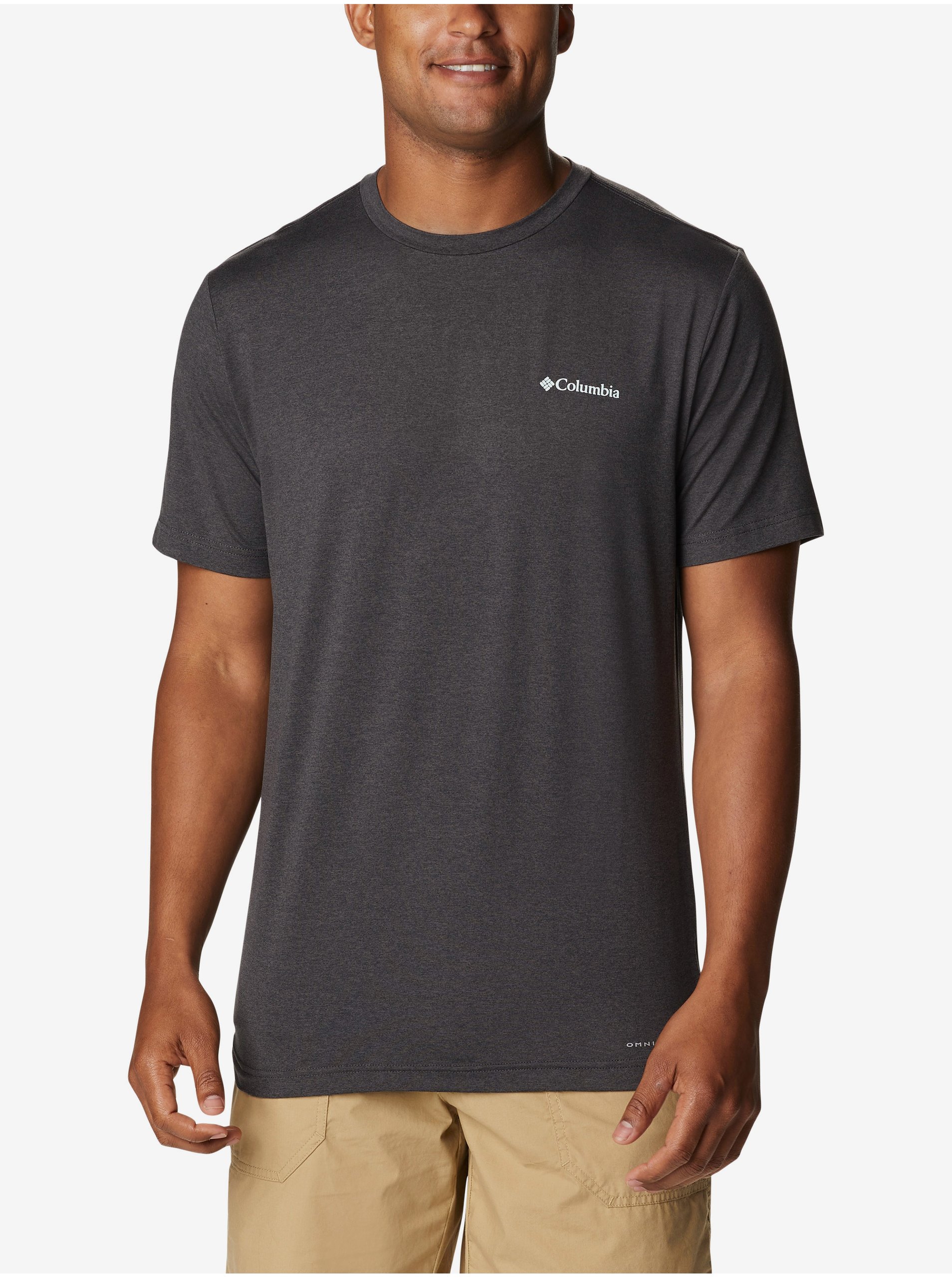 E-shop Tmavošedé pánske tričko Columbia Tech Trail™