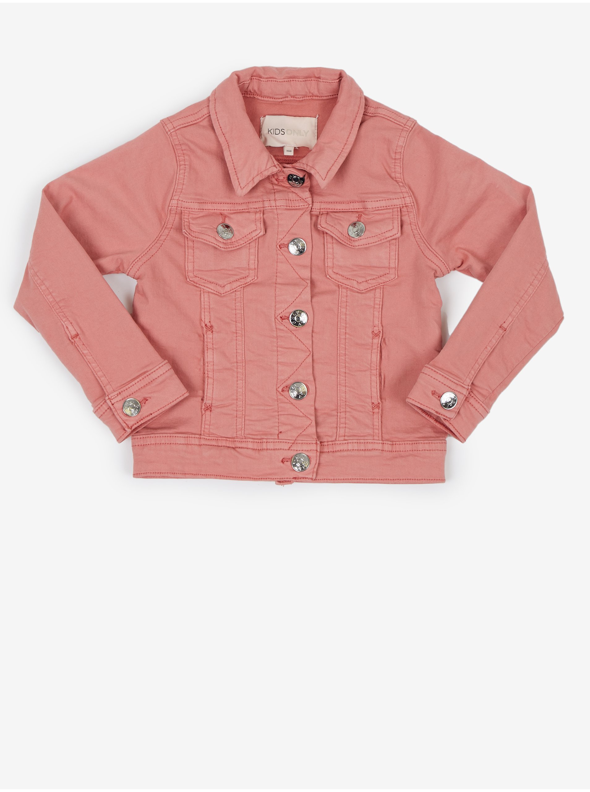 Levně Růžová holčičí džínová bunda ONLY Amazing