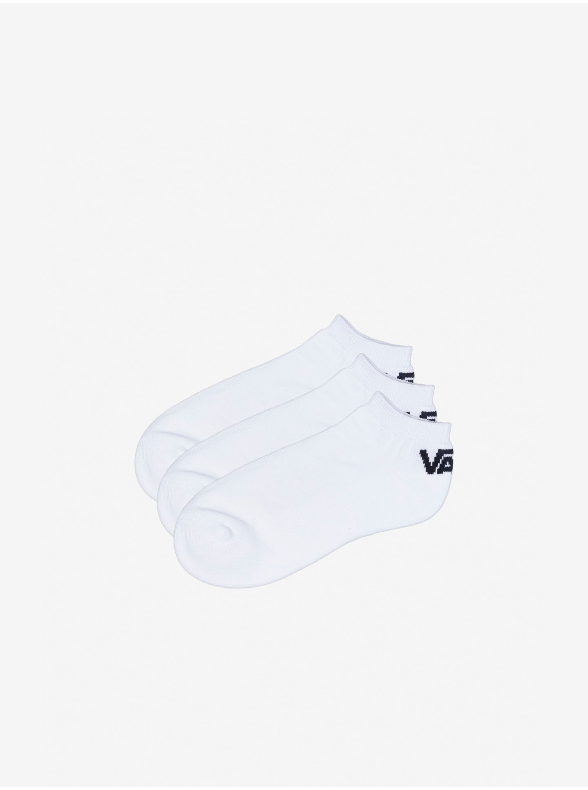 Levně Sada tří pánských ponožek v bílé barvě VANS