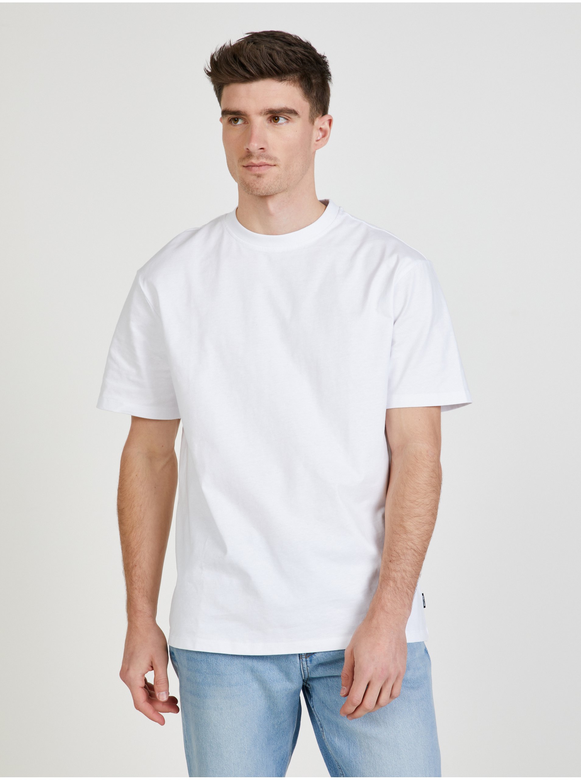 Lacno Biele basic tričko ONLY & SONS Fred