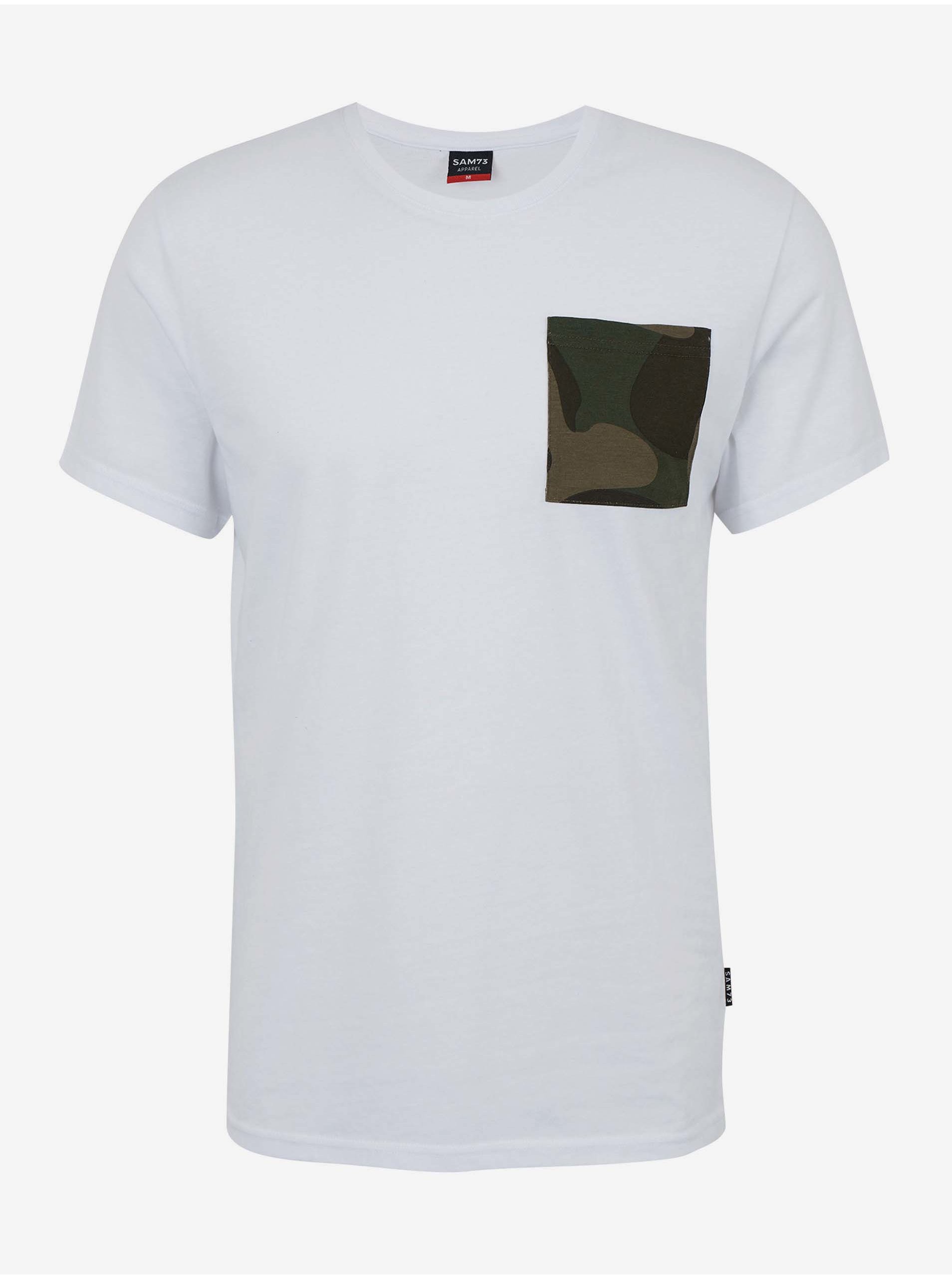 E-shop Bílé pánské tričko SAM 73 Sean