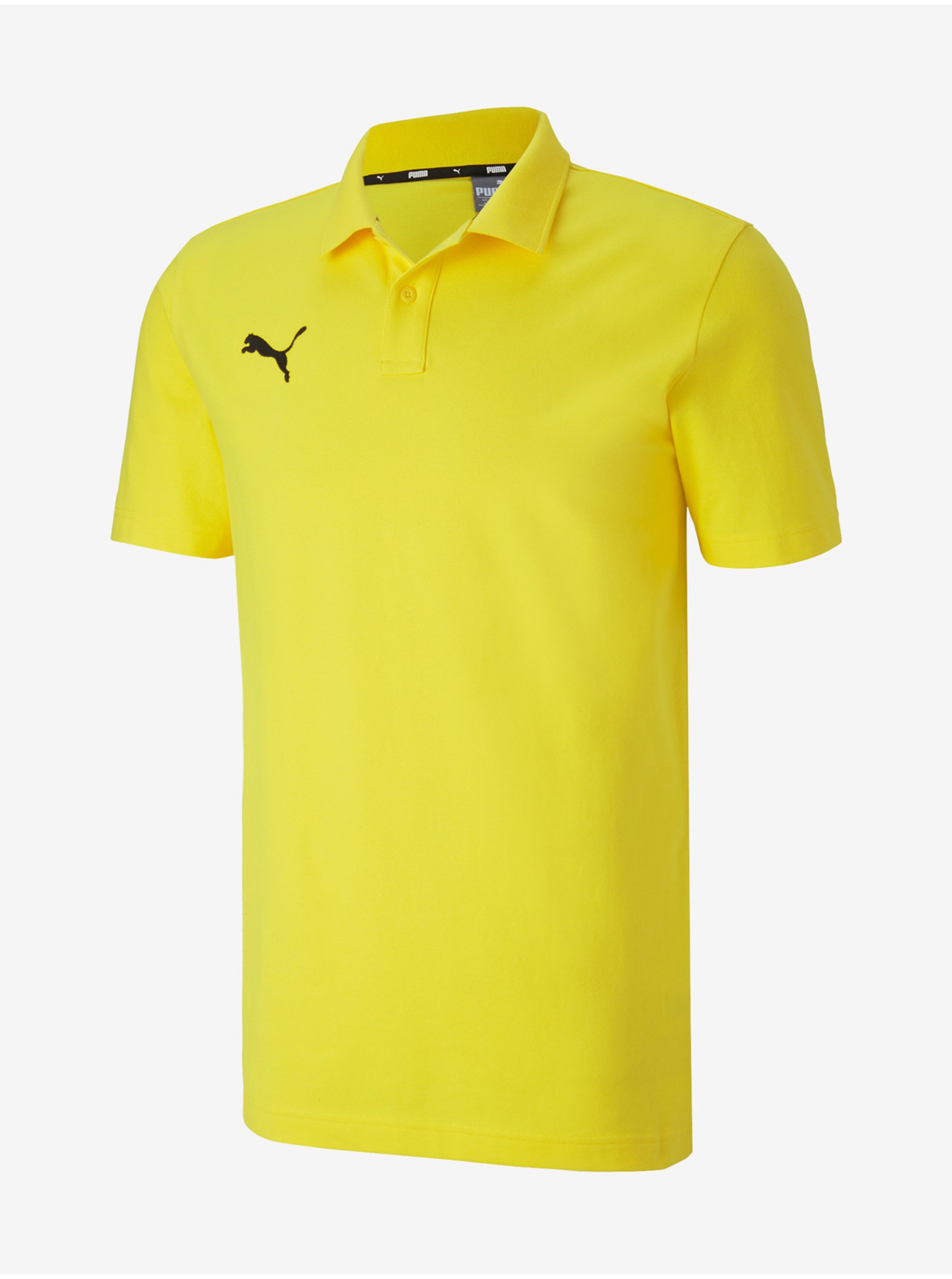 Levně Žluté pánské sportovní polo tričko Puma Team Goal 23