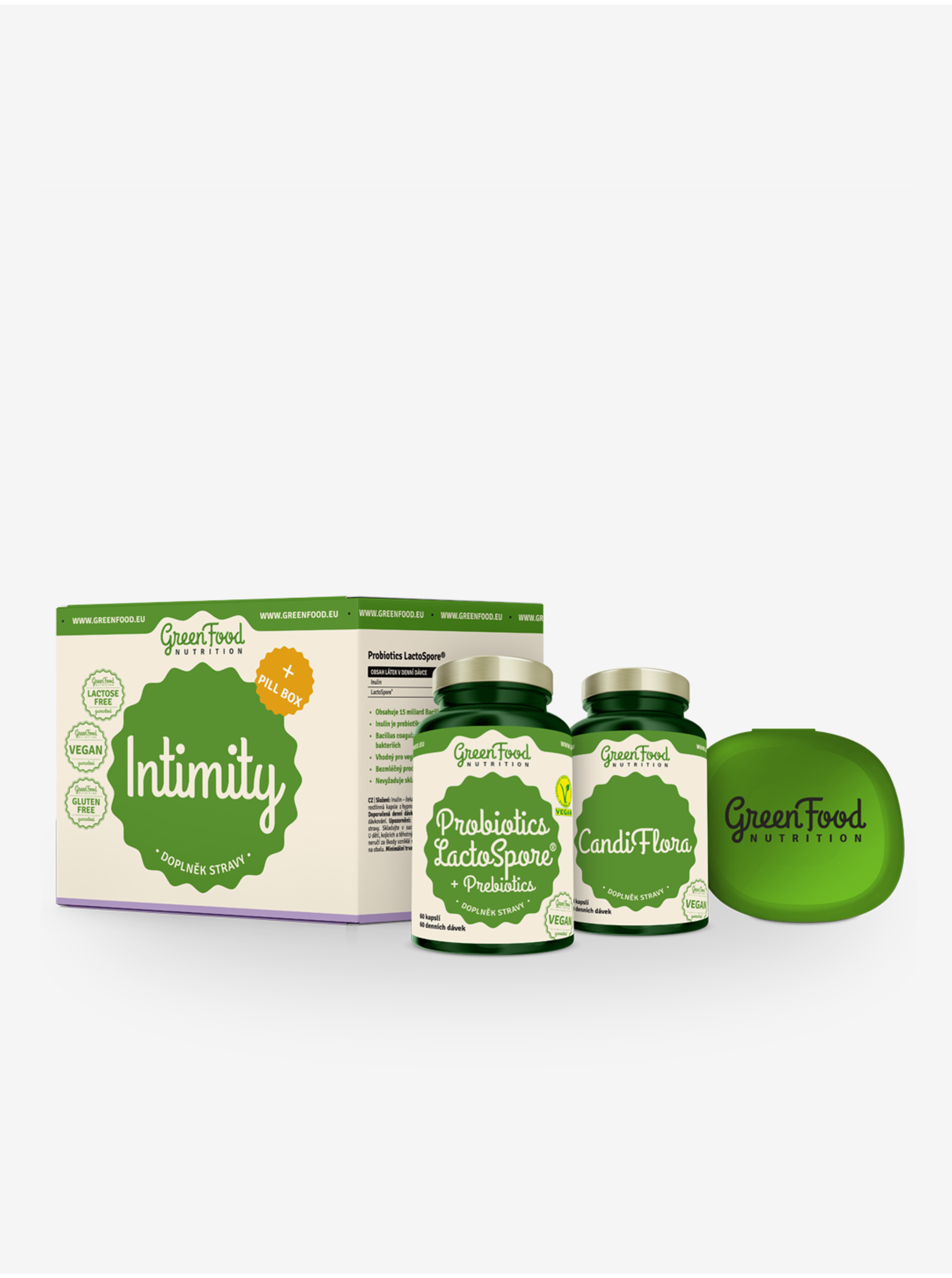 Levně Sada Intimity + dárek Pill Box GreenFood Nutrition