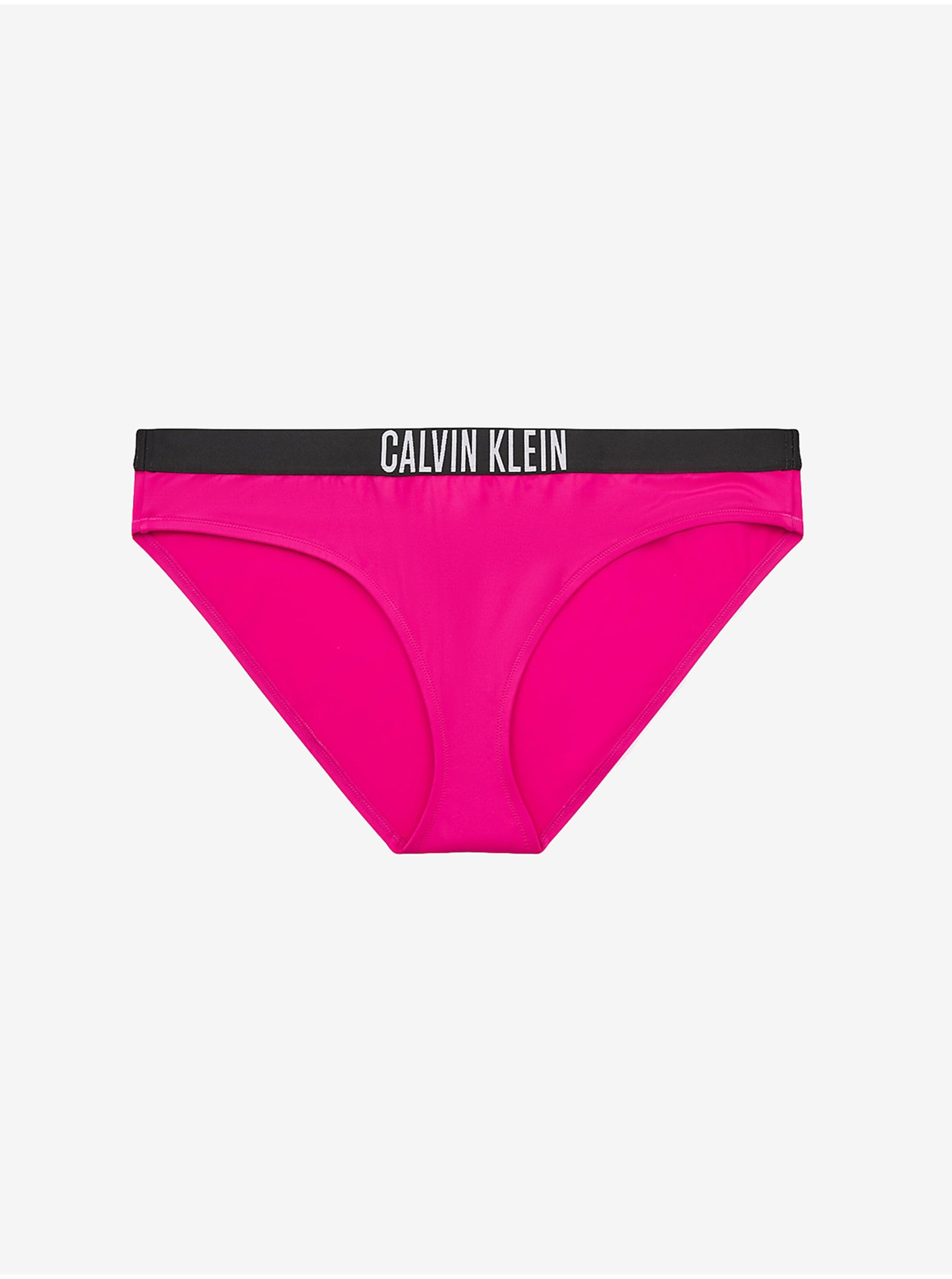 Levně Tmavě růžový dámský spodní díl plavek Calvin Klein Underwear