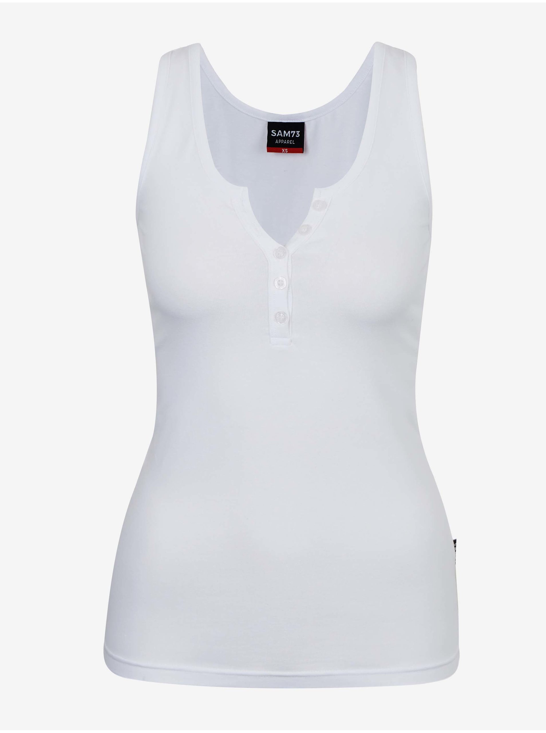 Lacno Basic tričká pre ženy SAM 73 - biela