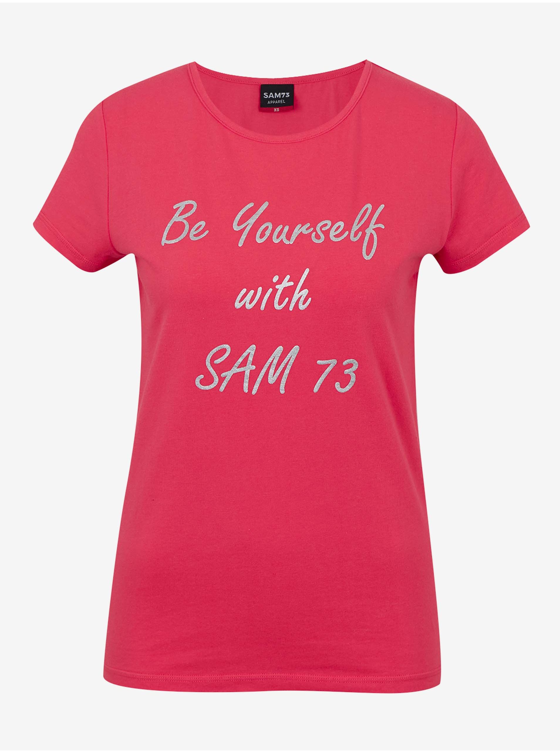 Levně Tmavě růžové dámské tričko SAM 73 Renee