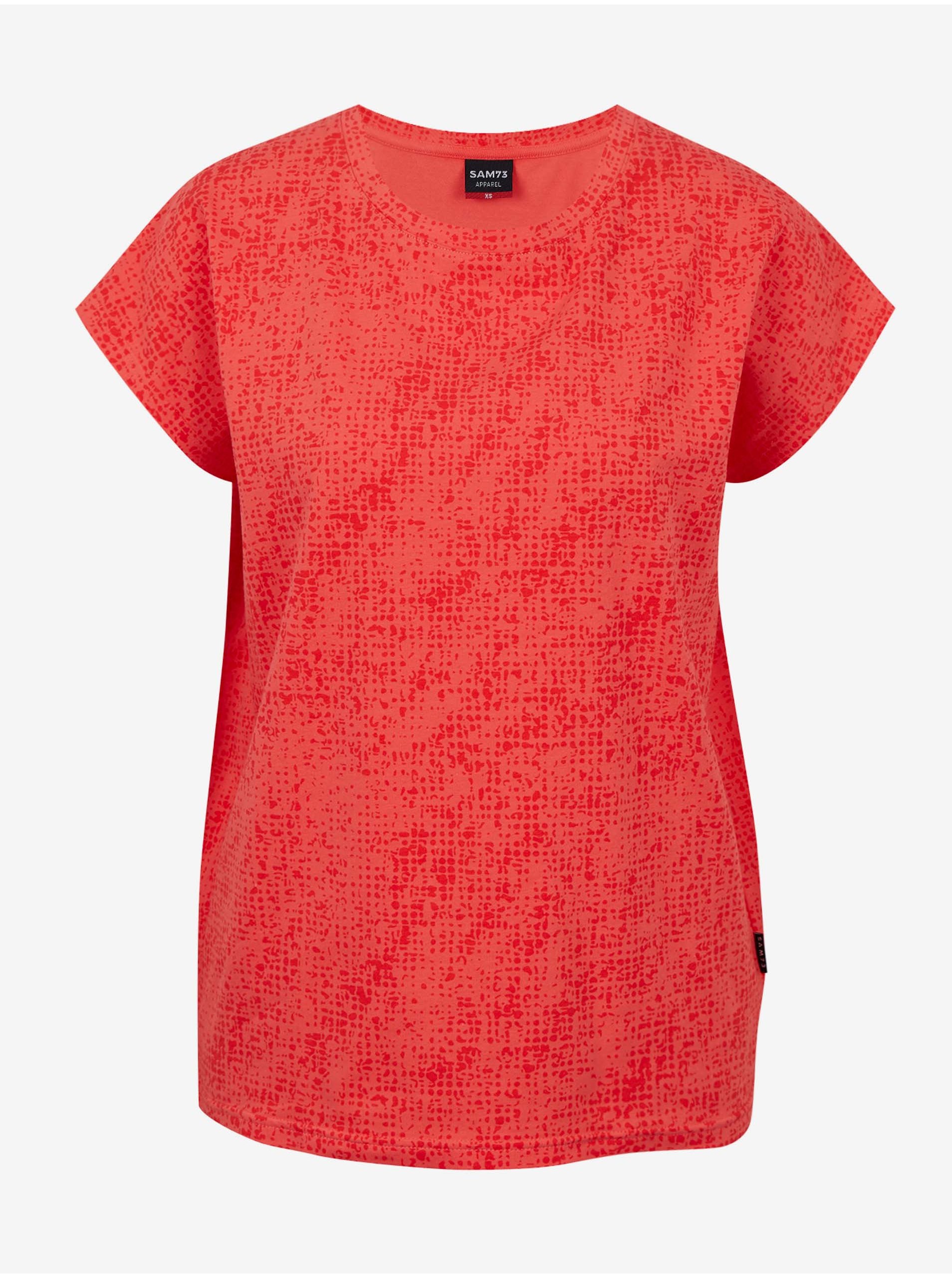 E-shop Koralové dámske vzorované tričko SAM 73 Veronica