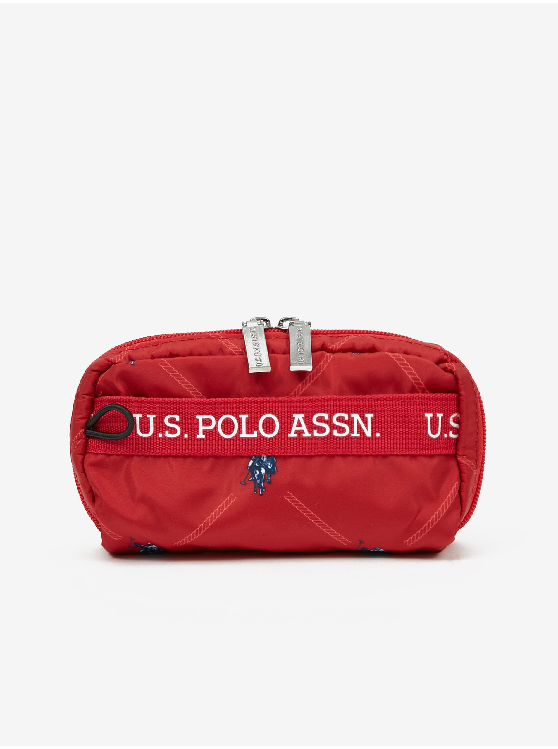 Lacno Červená dámska vzorovaná kozmetická taška U.S. Polo Assn.