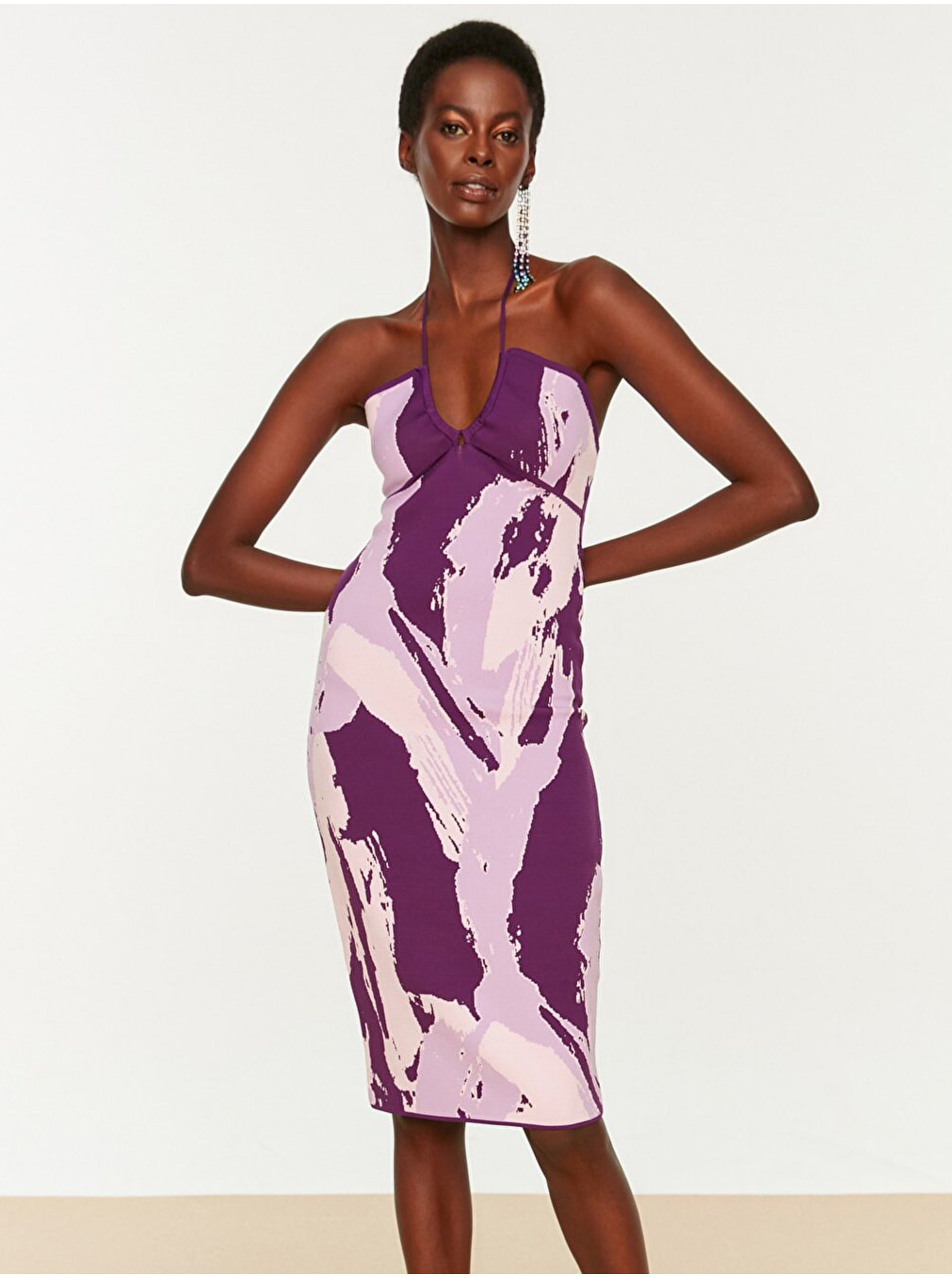 Lacno Voľnočasové šaty pre ženy Trendyol - fialová, svetlofialová