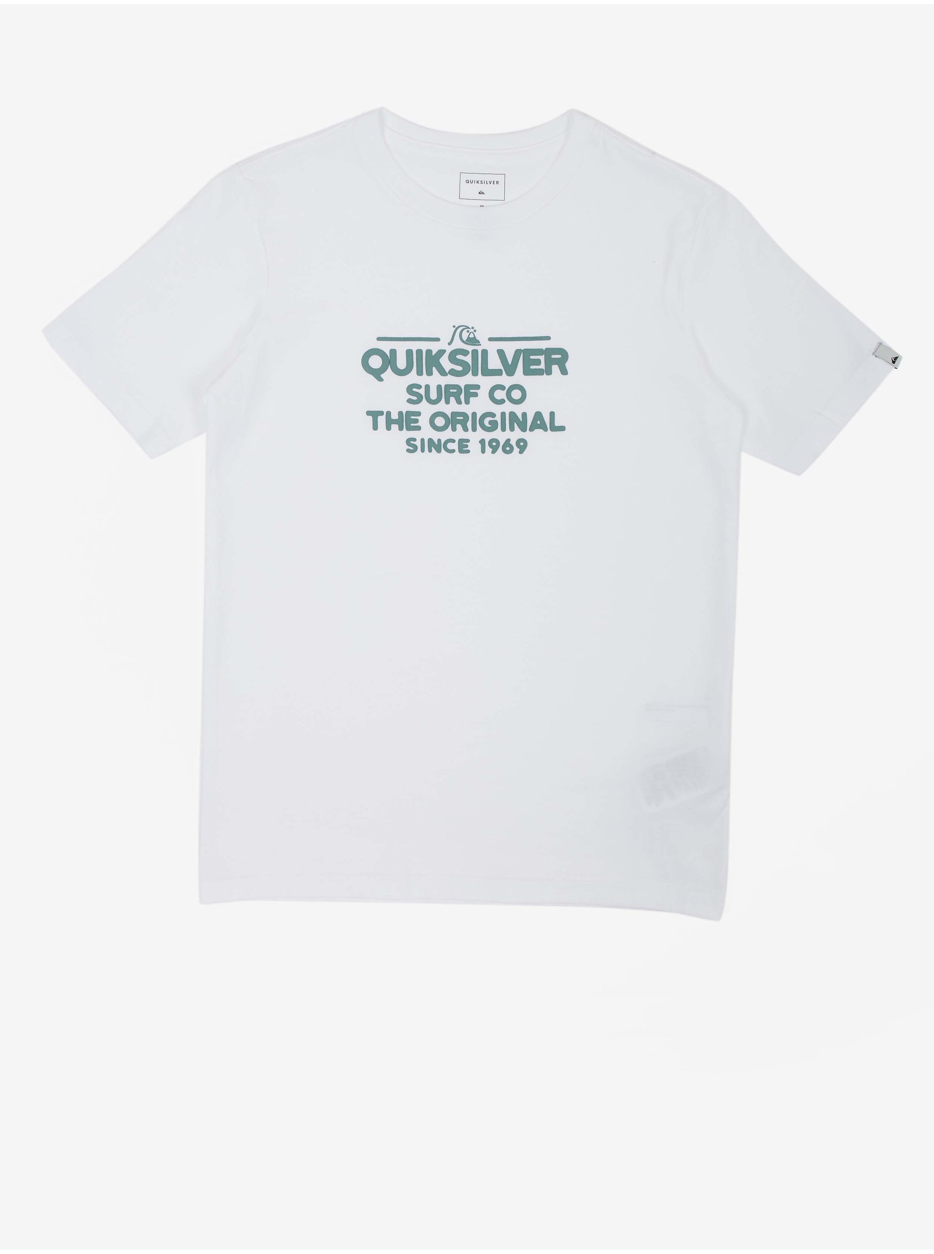 Levně Bílé klučičí tričko Quiksilver