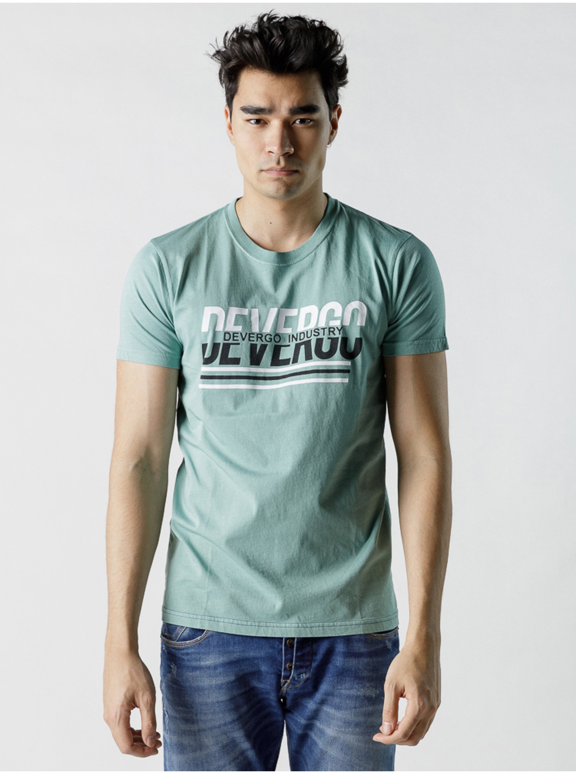 E-shop Světle zelené pánské tričko Devergo