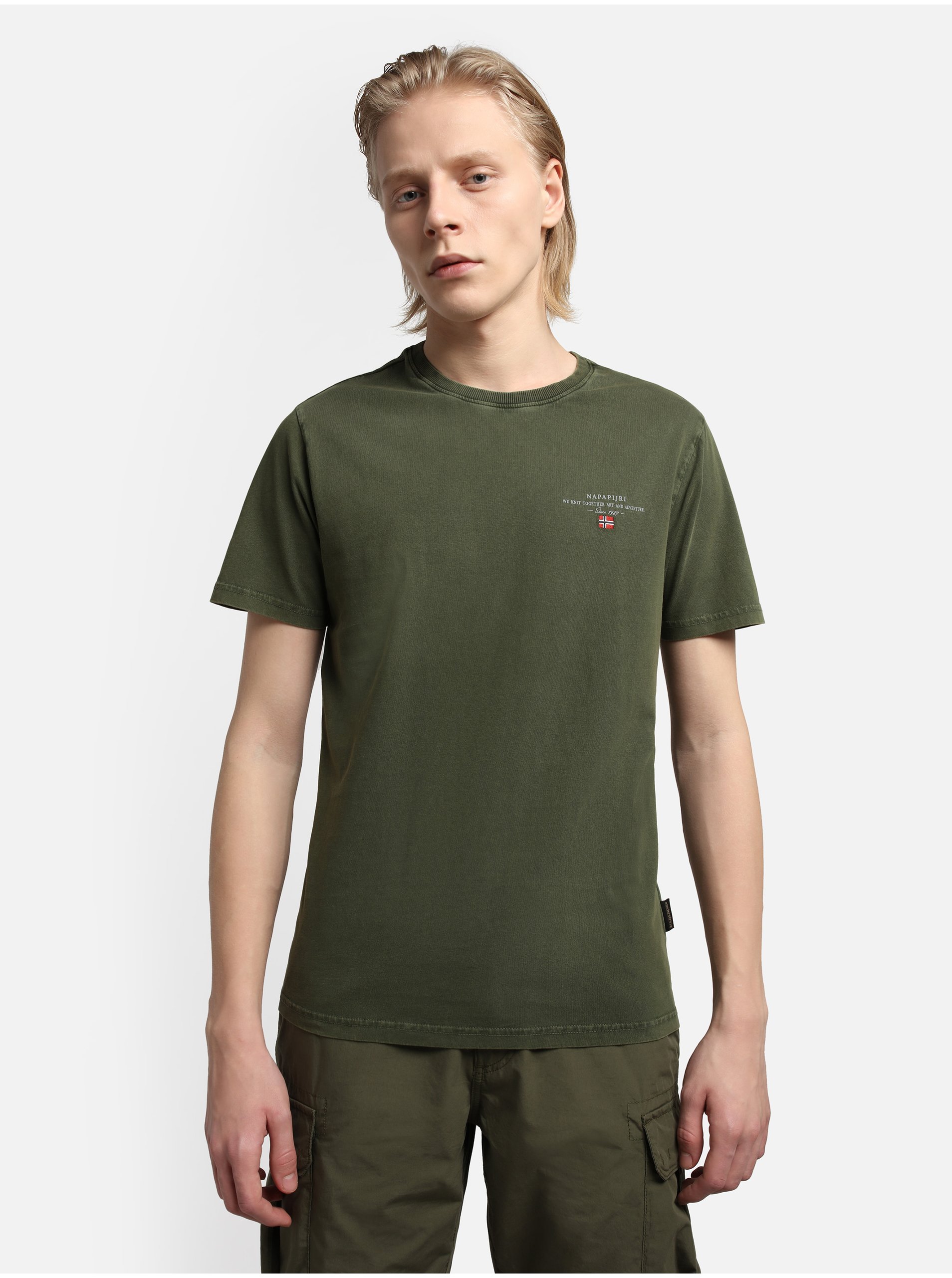 E-shop Zelené pánske tričko NAPAPIJRI Selbas