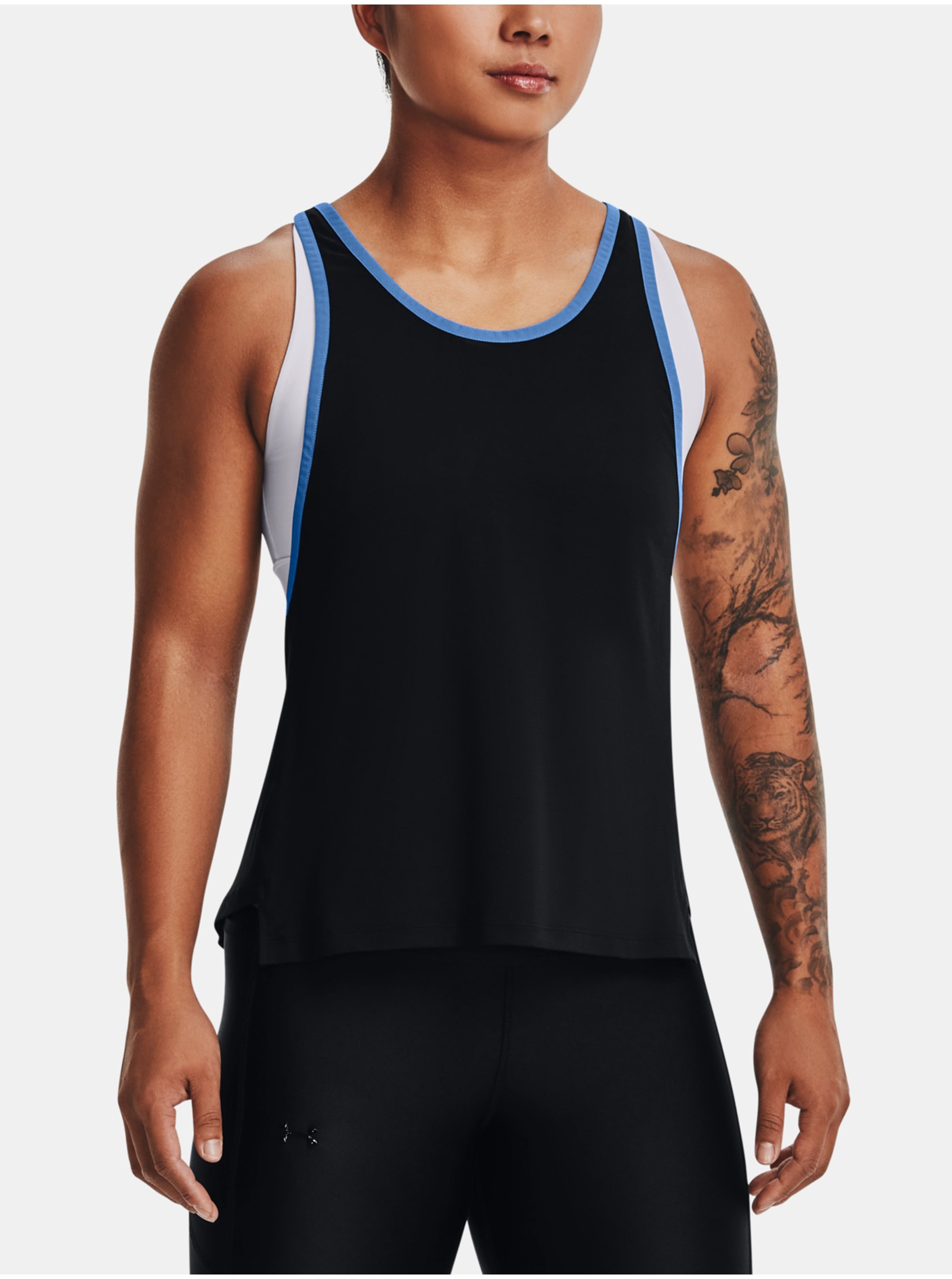 Lacno Tielko Under Armour 2 in 1 Knockout Tank - čierna