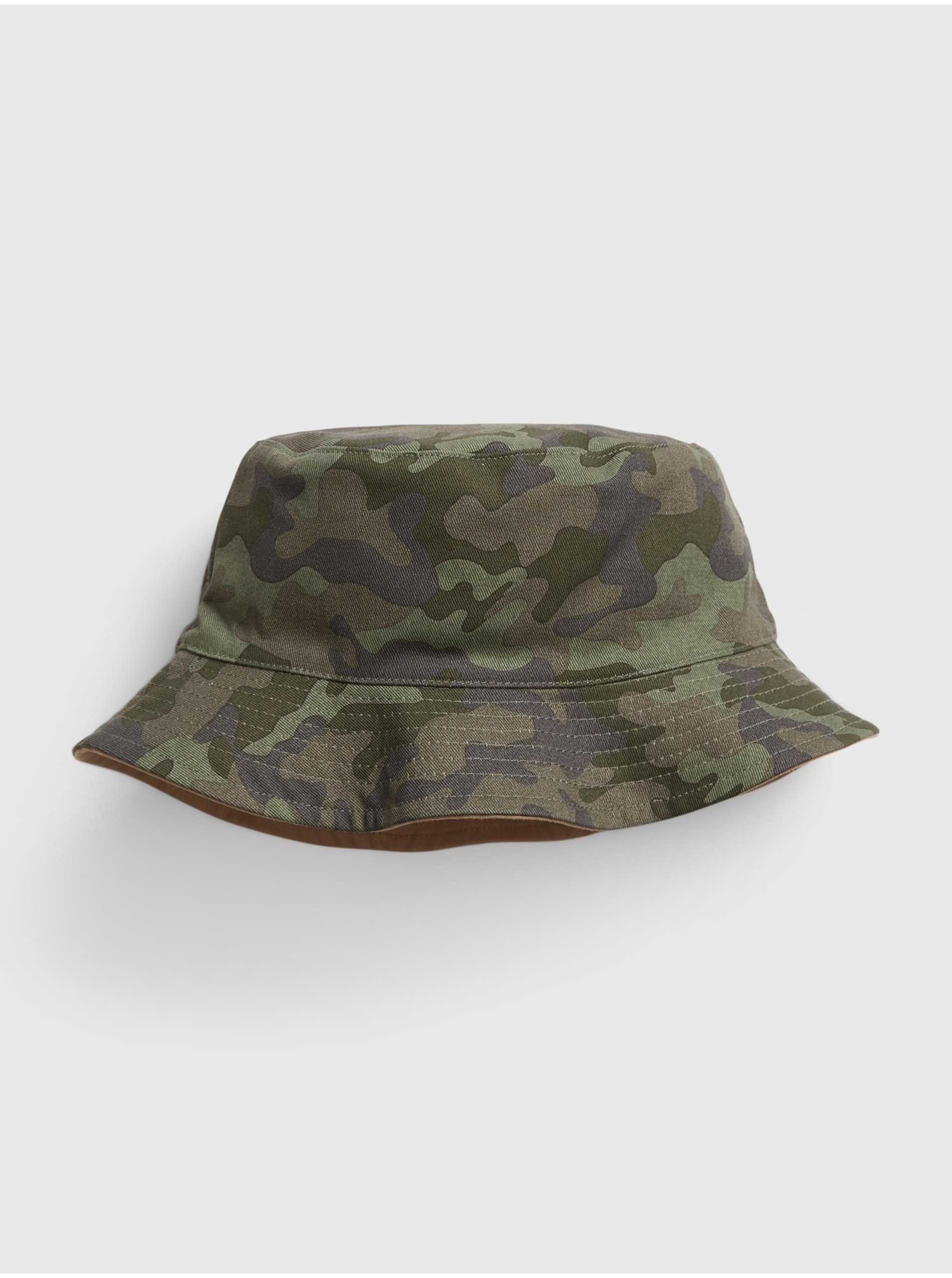 Levně Zelený dětský oboustranný klobouk GAP