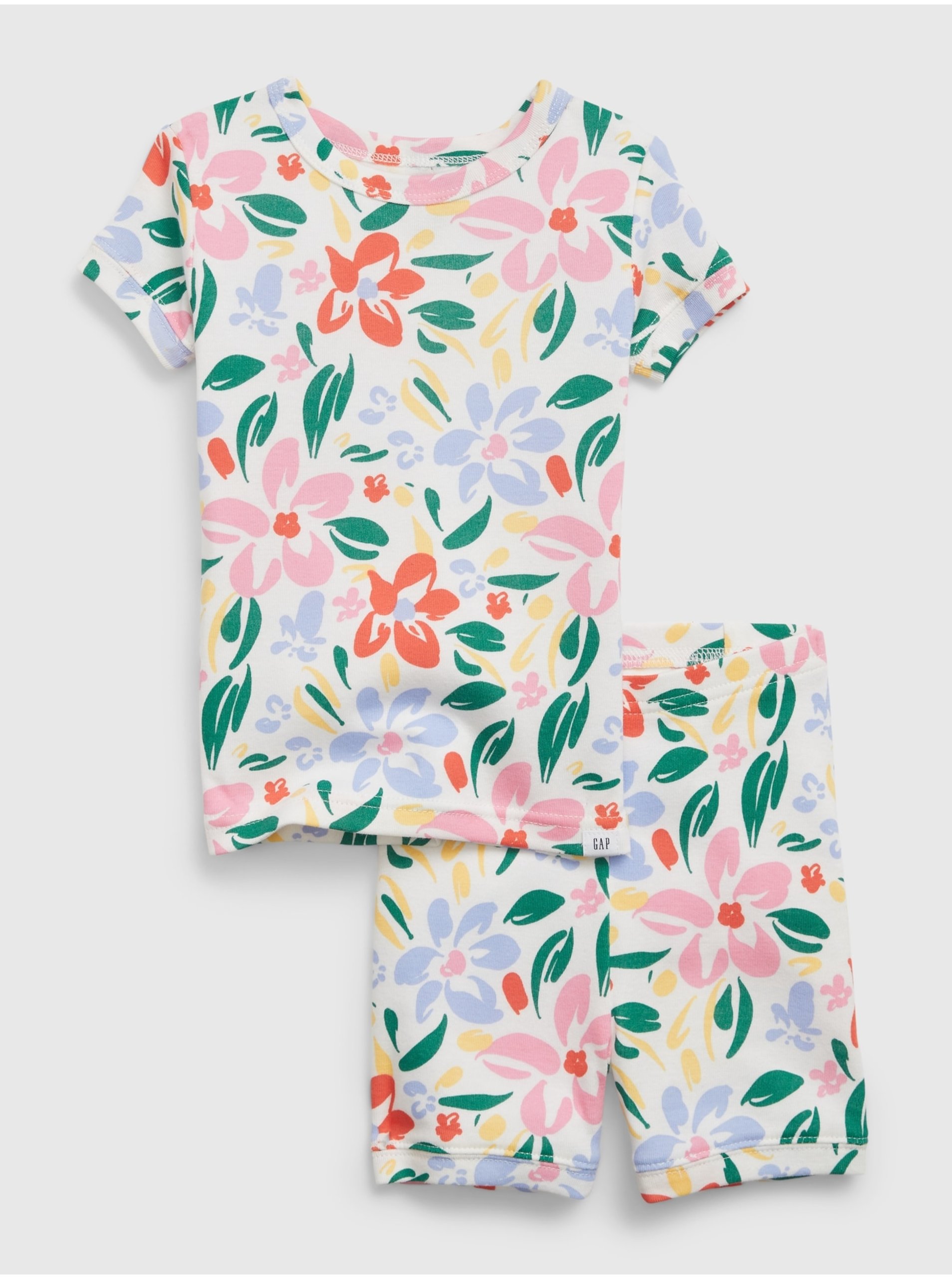 Levně Barevné klučičí pyžamo krátké floral GAP
