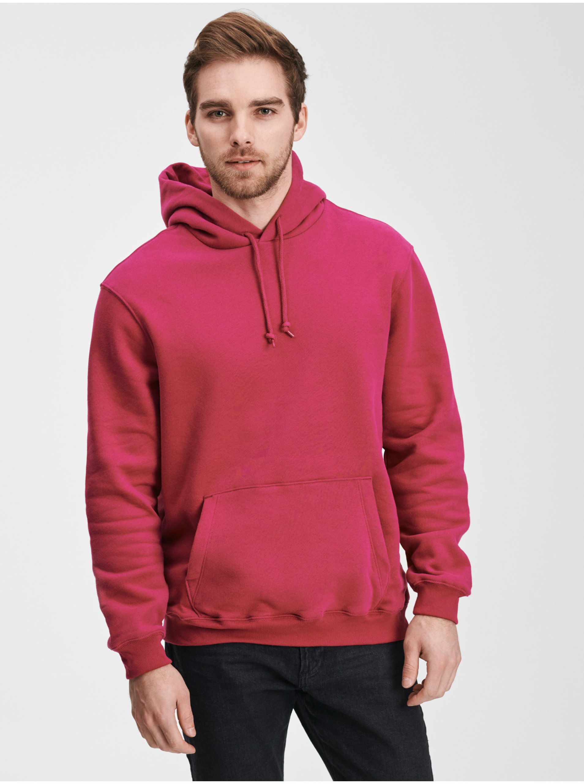 Lacno Červená pánska mikina GAP fleece hoodie