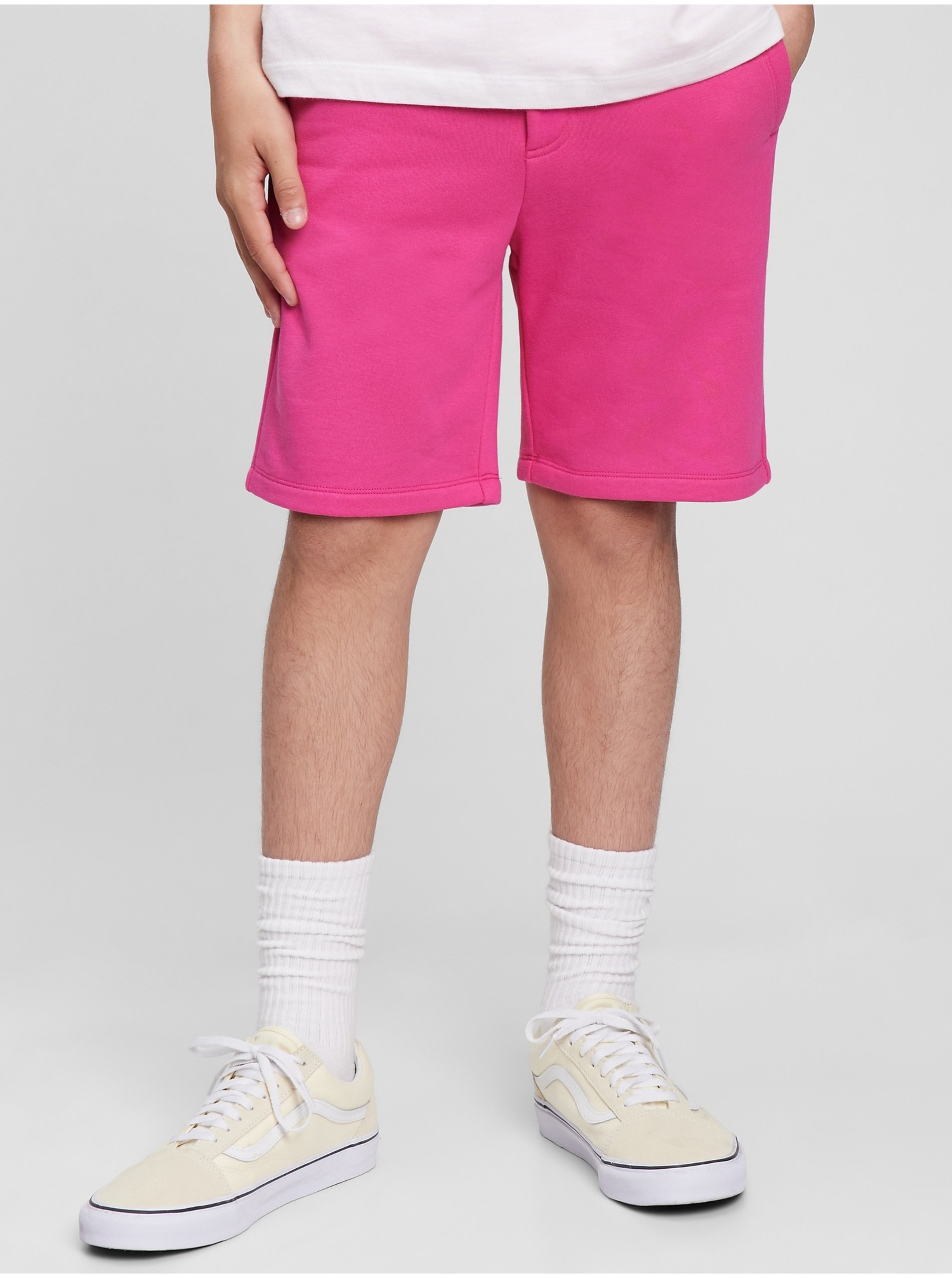 Lacno Ružové chlapčenské šortky GAP Teen teplákové