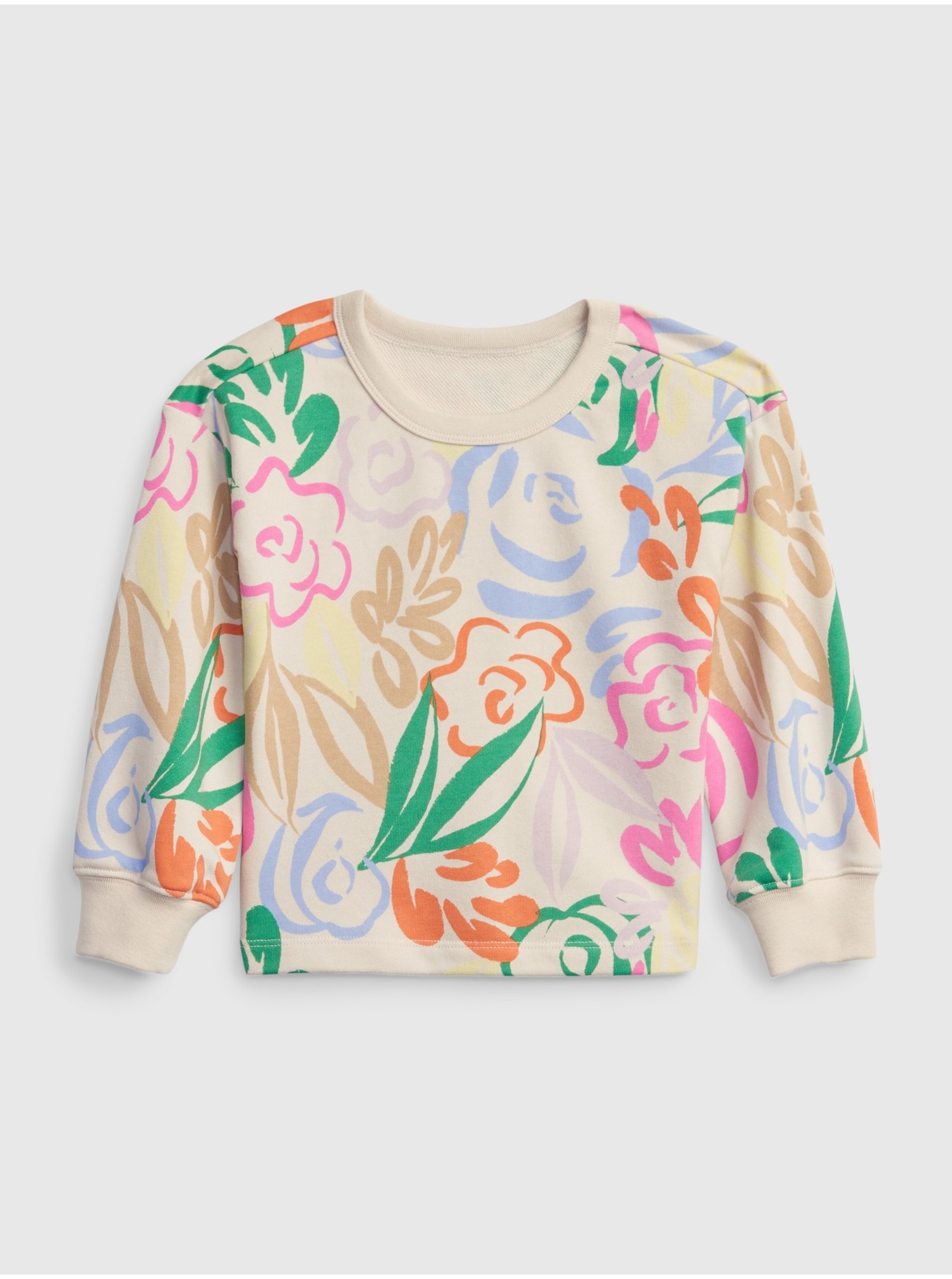 E-shop Farebná dievčenská mikina GAP floral