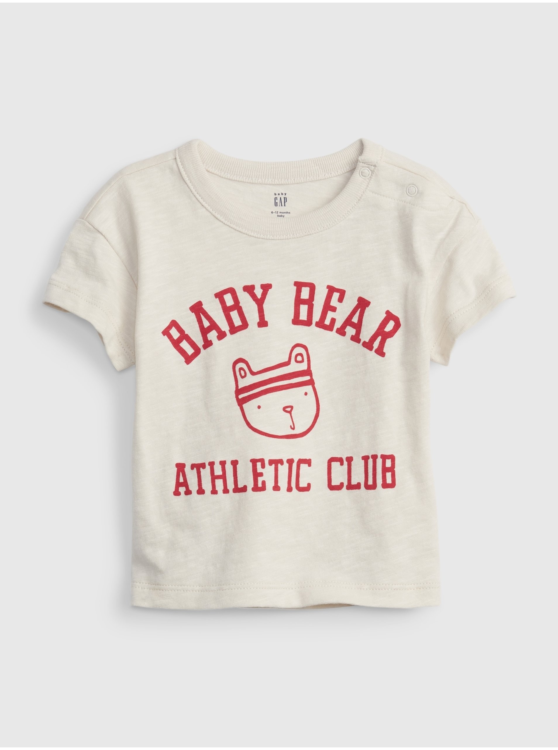 Lacno Smotanové chlapčenské tričko GAP baby bear