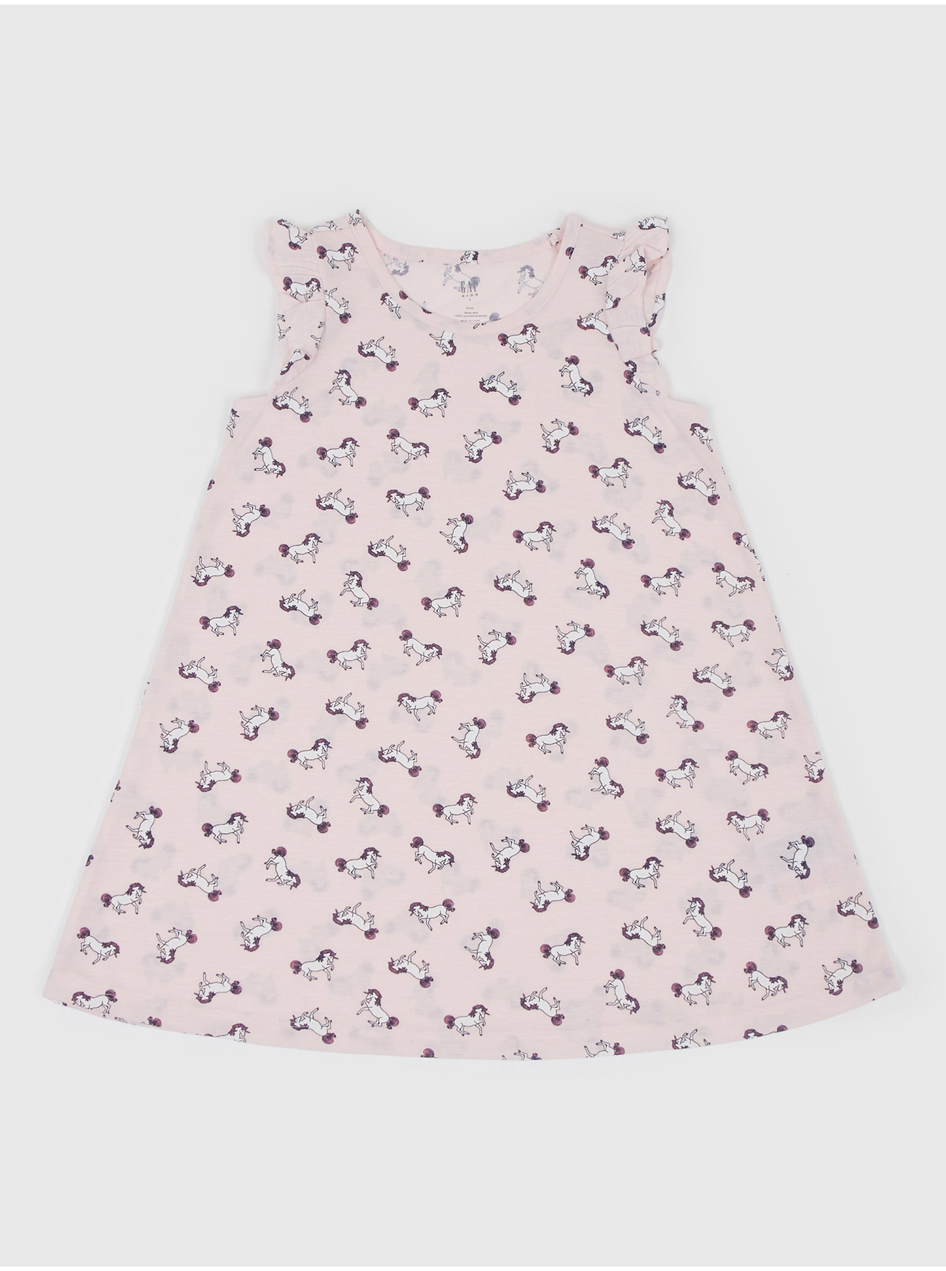 E-shop Ružová dievčenská nočná košeľa s jednorožcami GAP