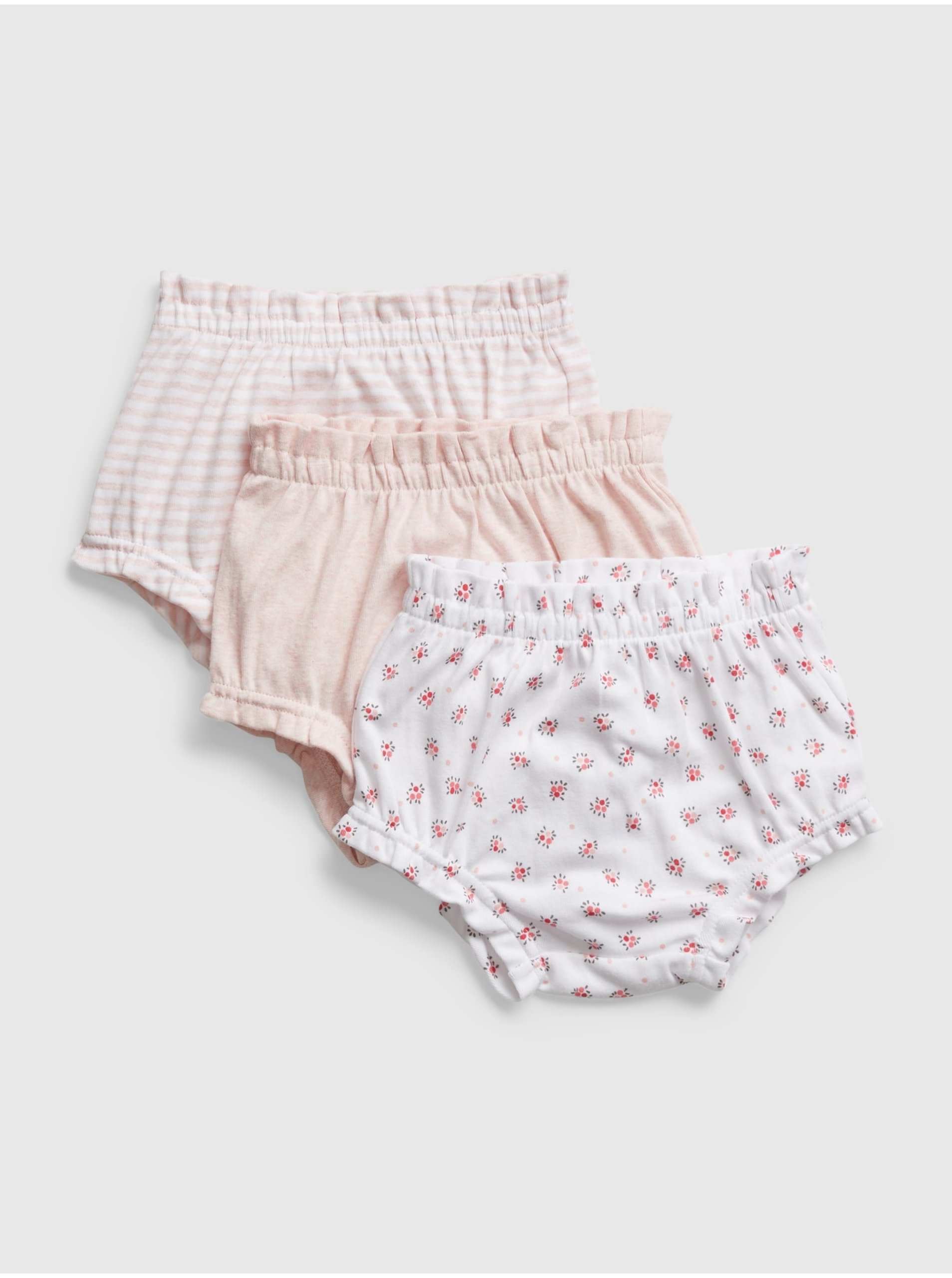 Lacno Ružové dievčenské šortky naťahovacie GAP, 3ks