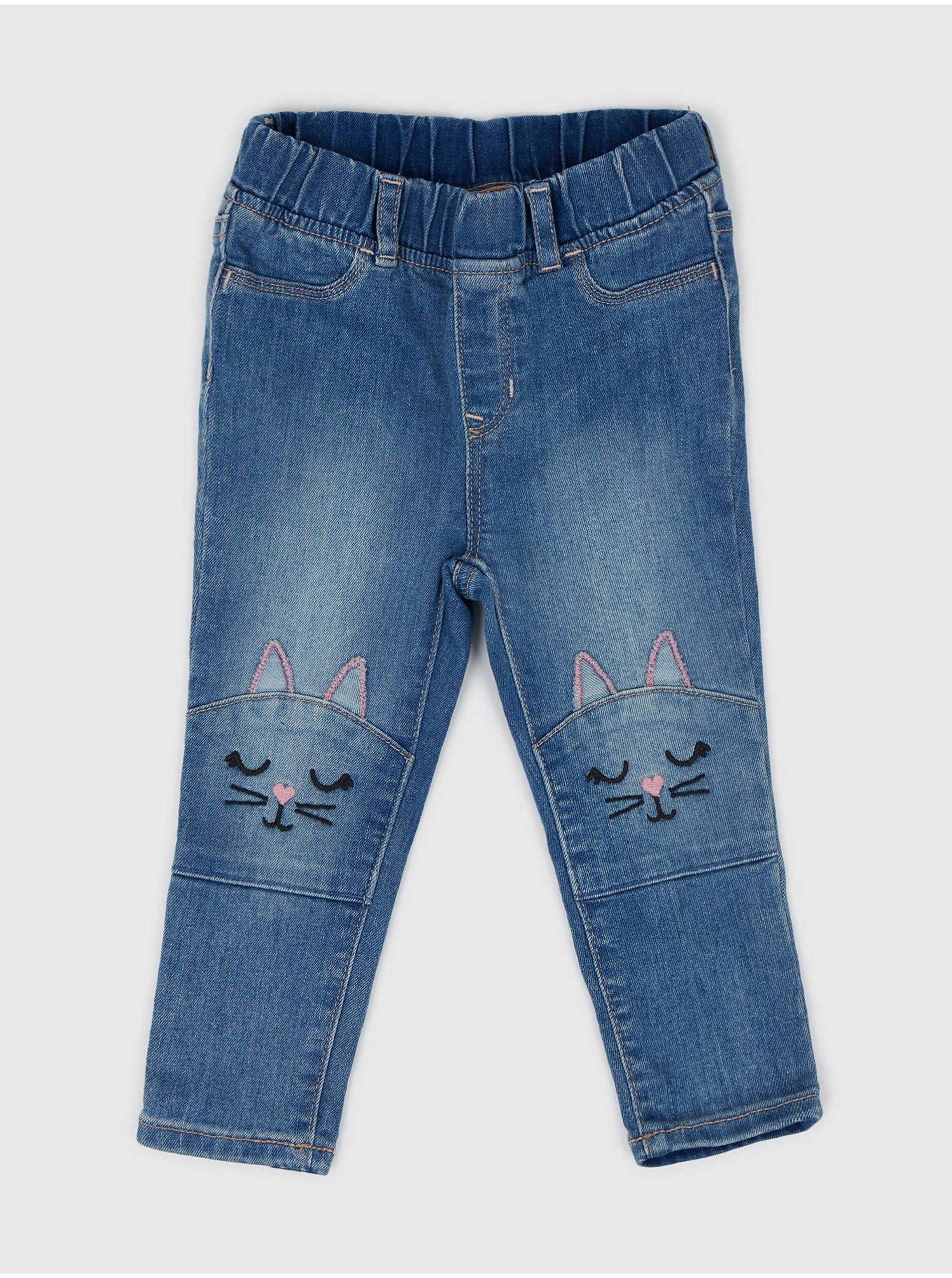 Levně Modré holčičí džíny s pružným pasem GAP