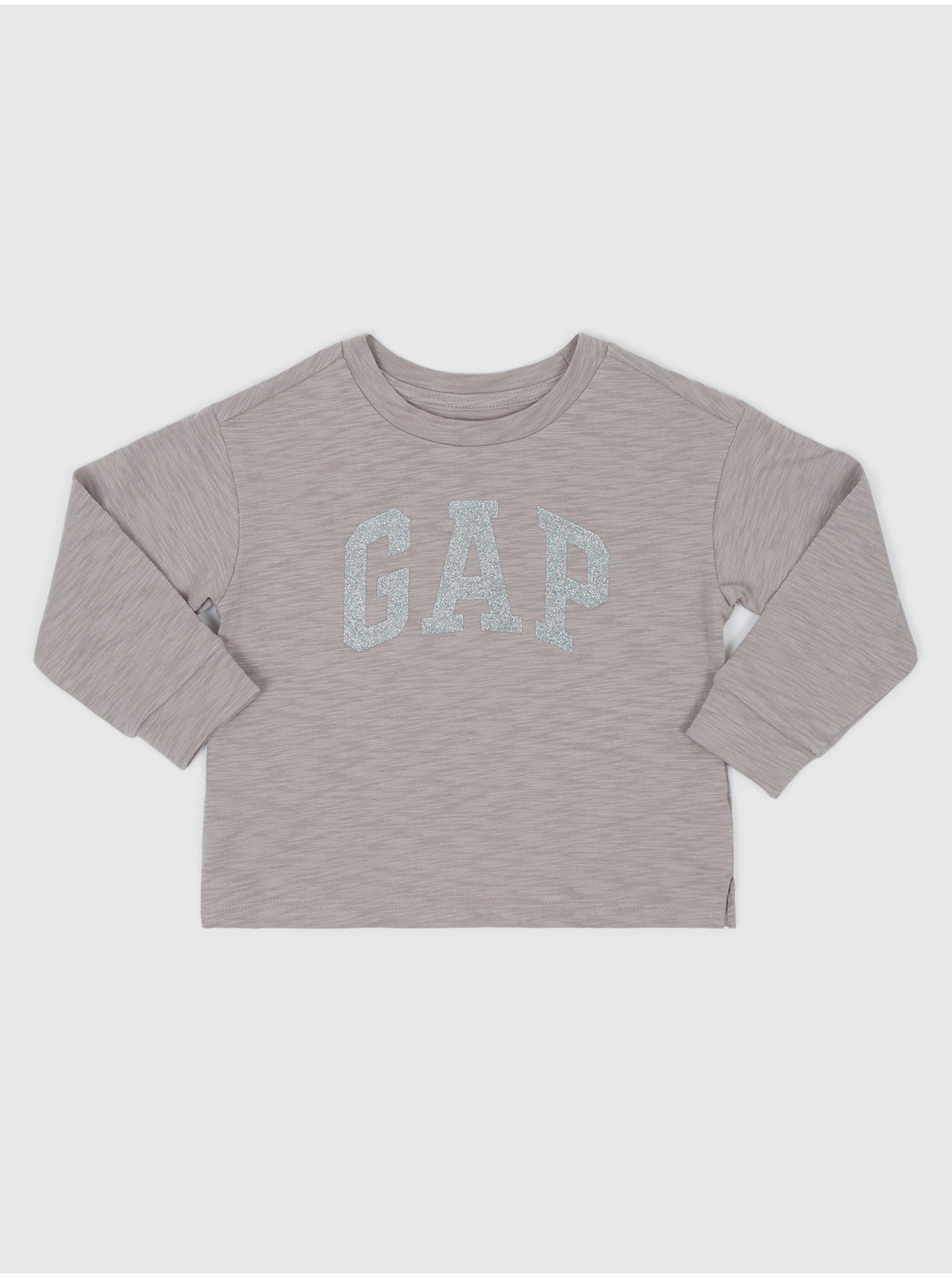 Lacno Šedé dievčenské tričko logo GAP