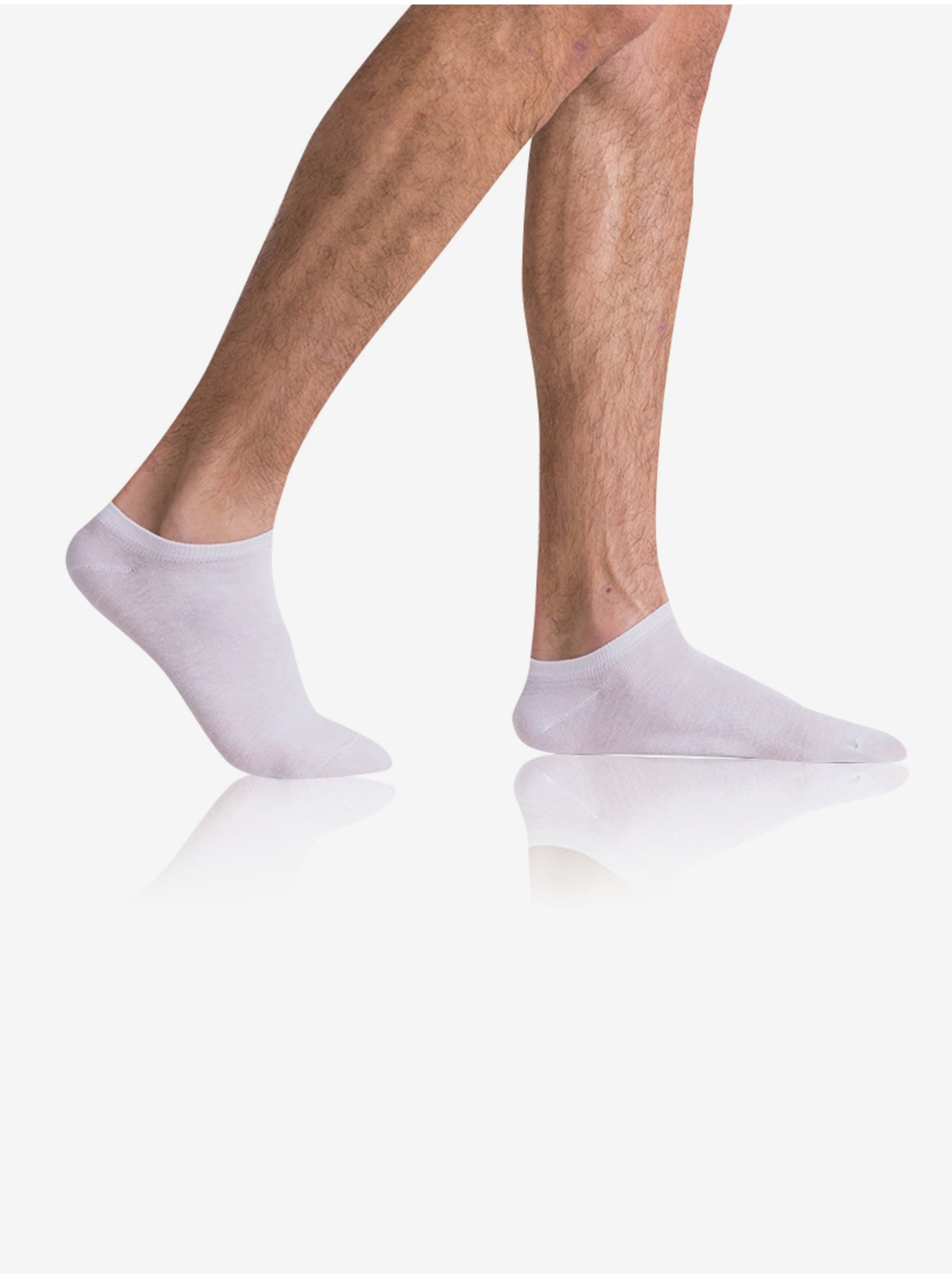 Levně Bílé pánské ponožky Bellinda GREEN ECOSMART MEN IN-SHOE SOCKS