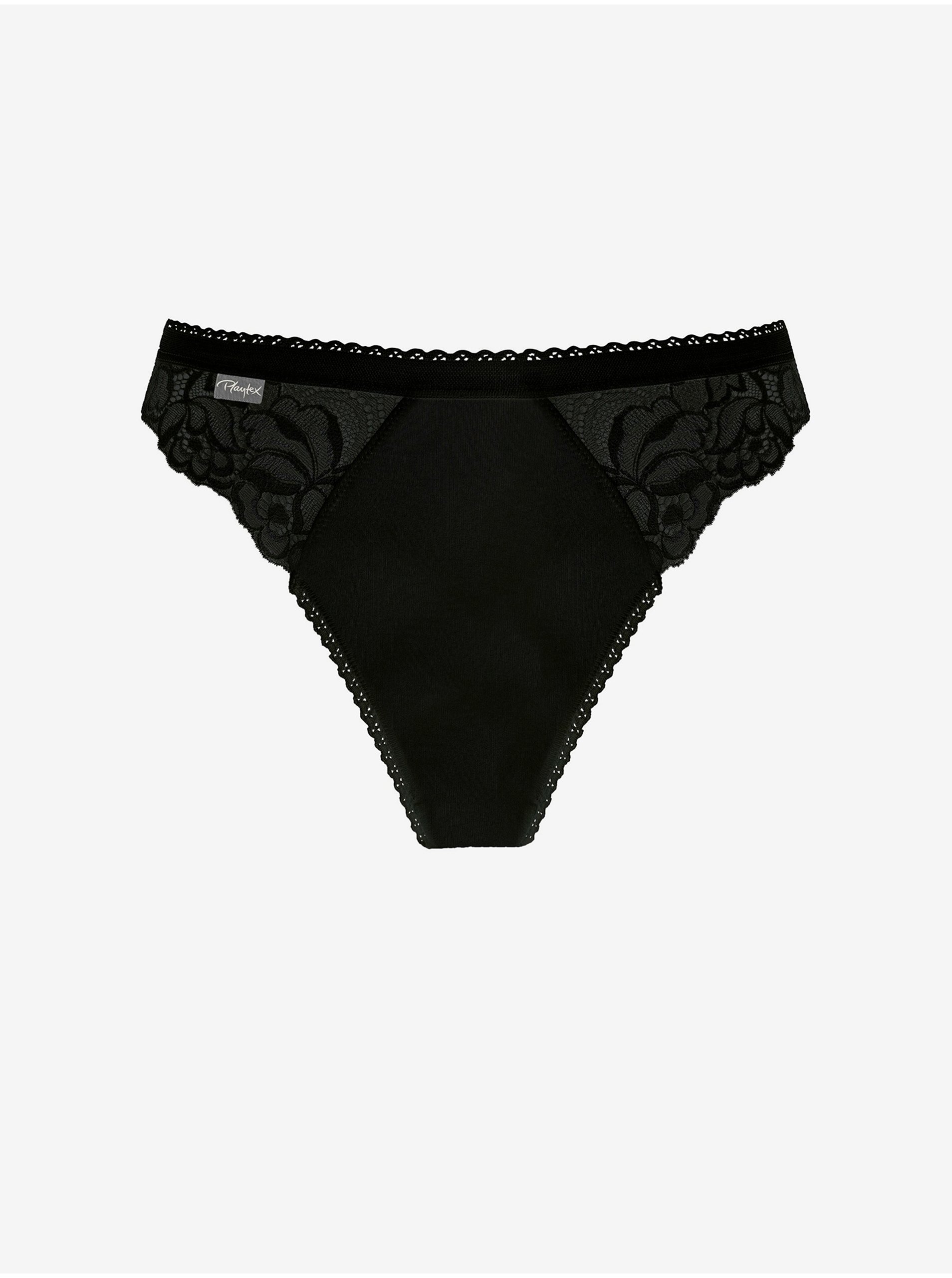 E-shop Čierne dámske nohavičky Playtex Cotton Feminine Slip