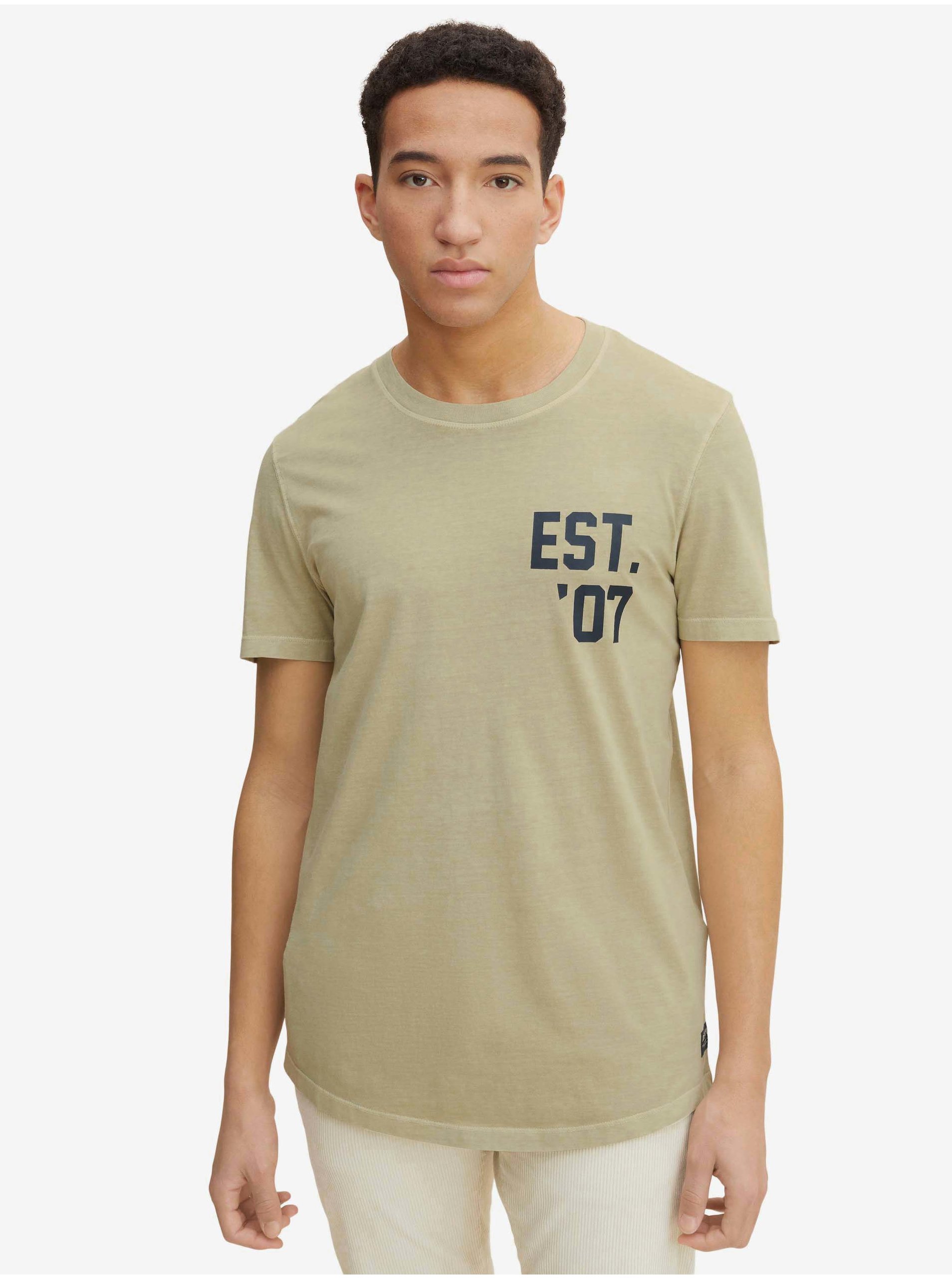 E-shop Světle zelené pánské tričko Tom Tailor Denim