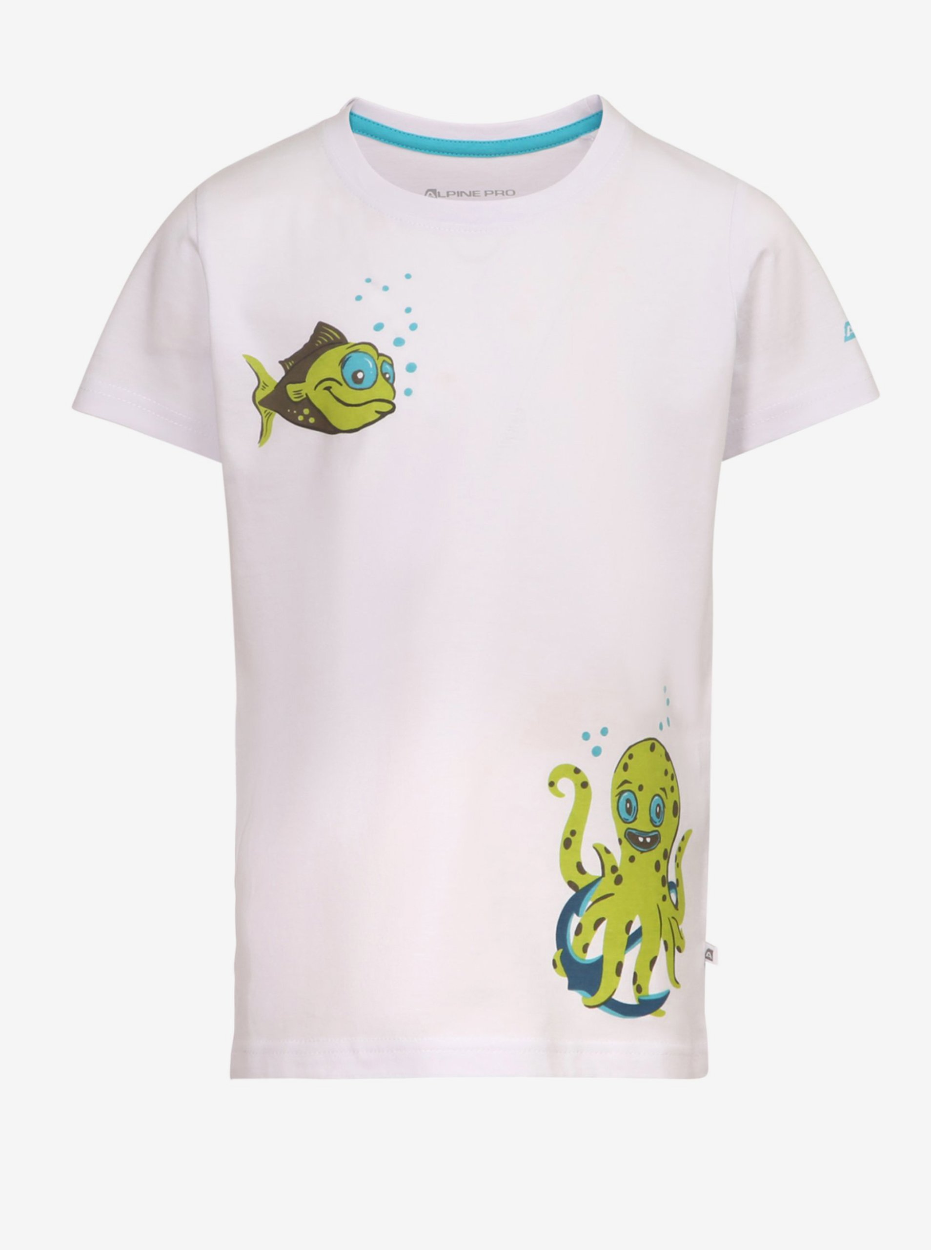 E-shop Dětské bavlněné triko ALPINE PRO MAARO bílá