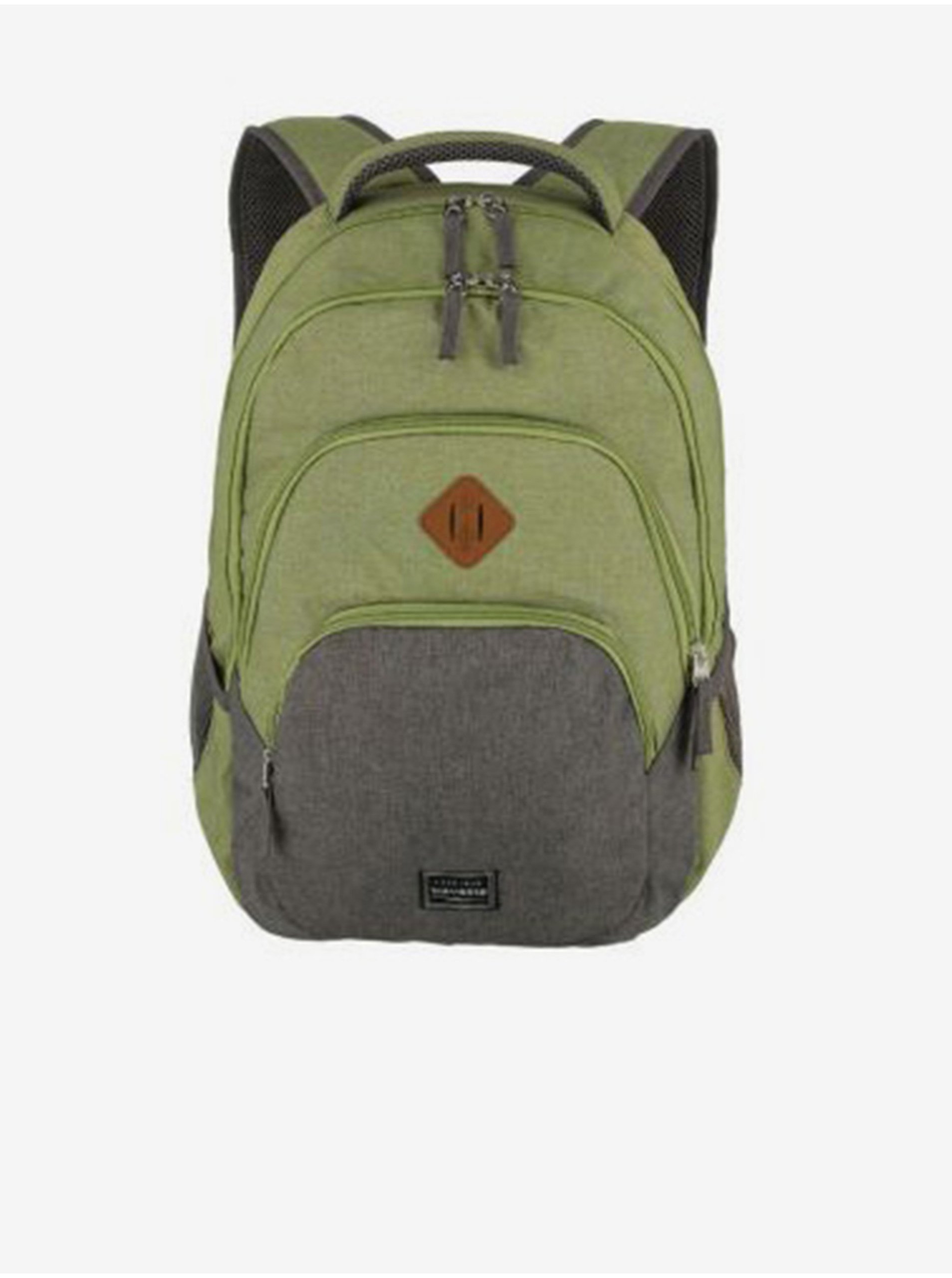 Levně Zelený batoh Travelite Basics Backpack Melange Green/grey