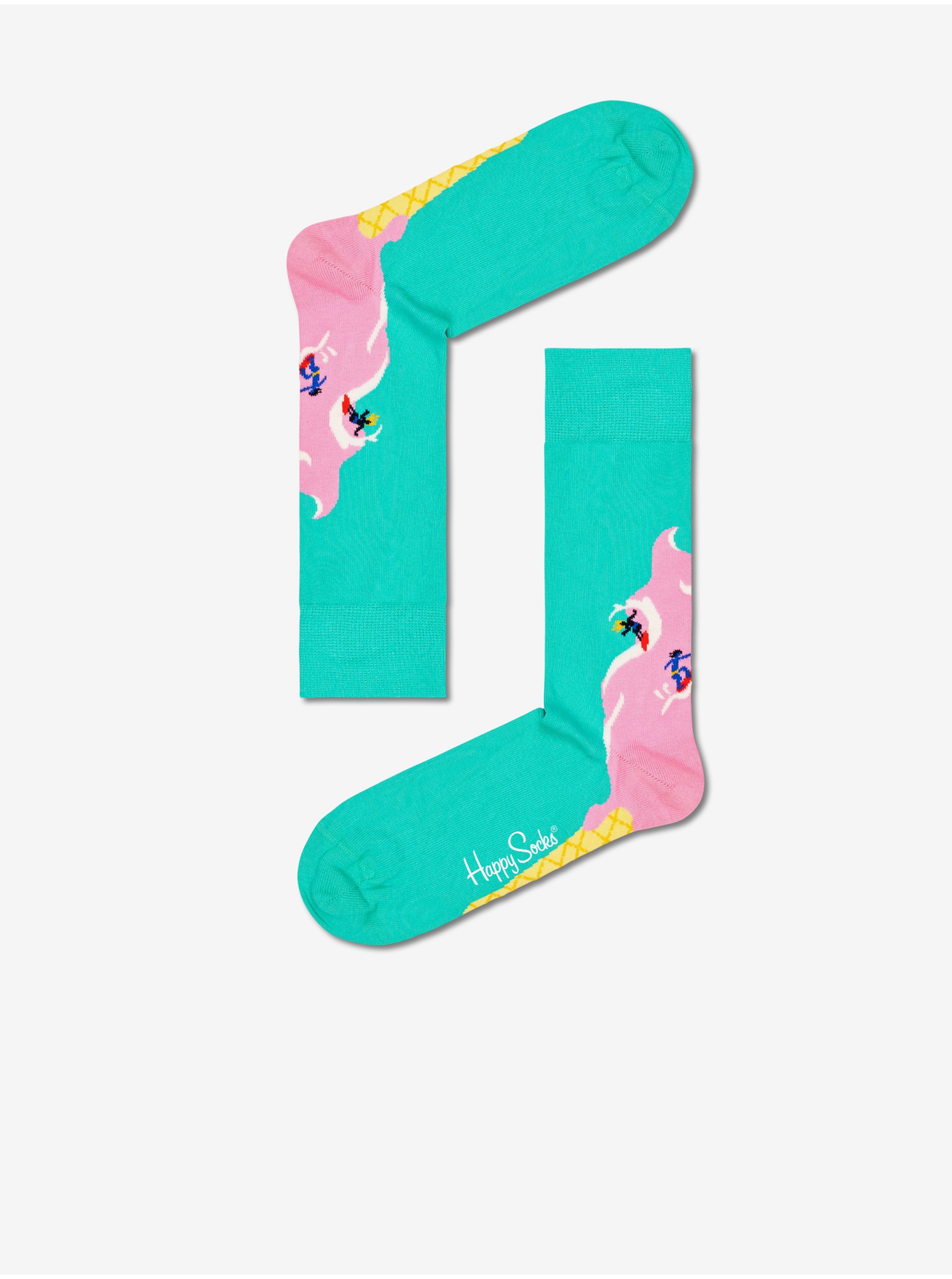 Lacno Ponožky pre ženy Happy Socks - tyrkysová